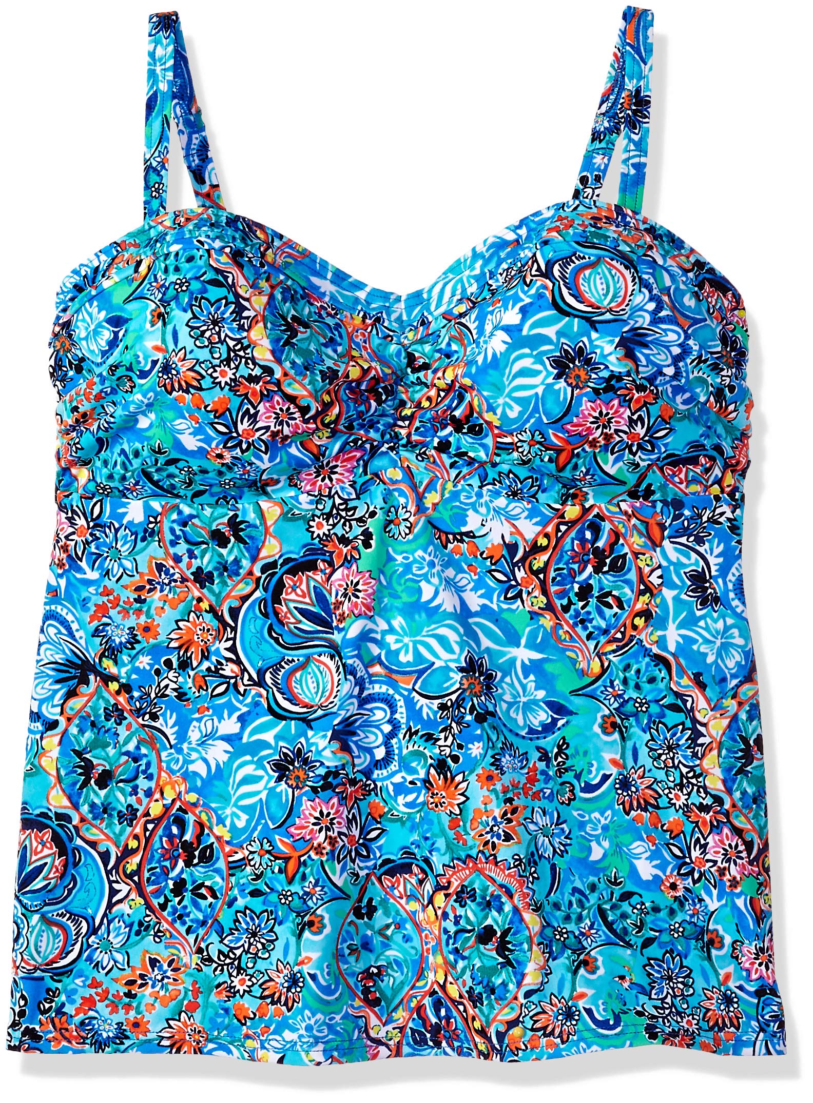 Shape Solver Women's Swimsuit - Bandeau Tankini Top for Beach & Pool | Flattering Swimwear for Summer Vacation, Water Sports & Resort Wear