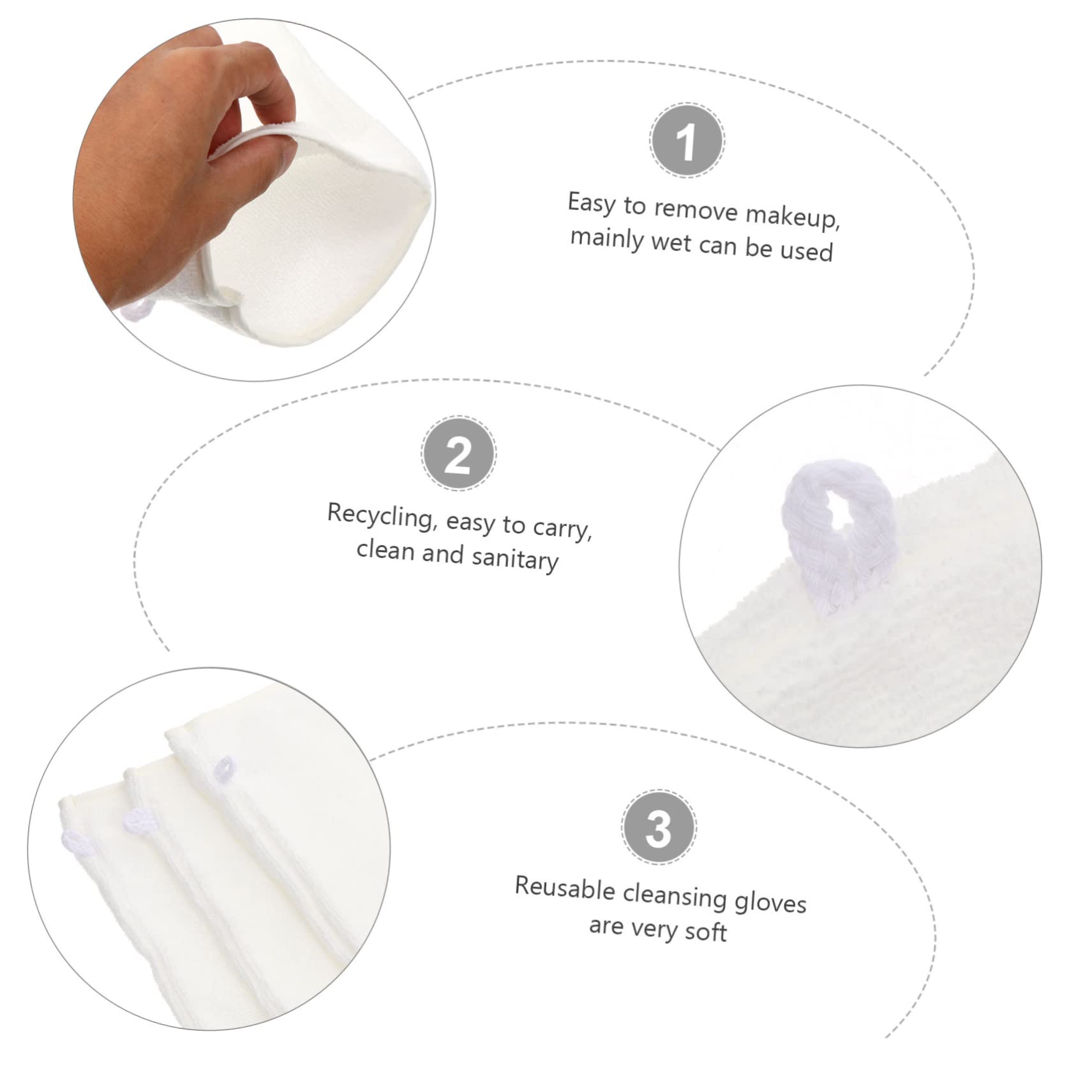 FOMIYES 8 Pack Face Cleaning Gloves - Gentle Makeup Remover & Exfoliating Gloves for Sensitive Skin - Soft Shower Gloves for Facial Cleansing & Skincare Routine (Perfect for Daily Use & Spa Treatments)