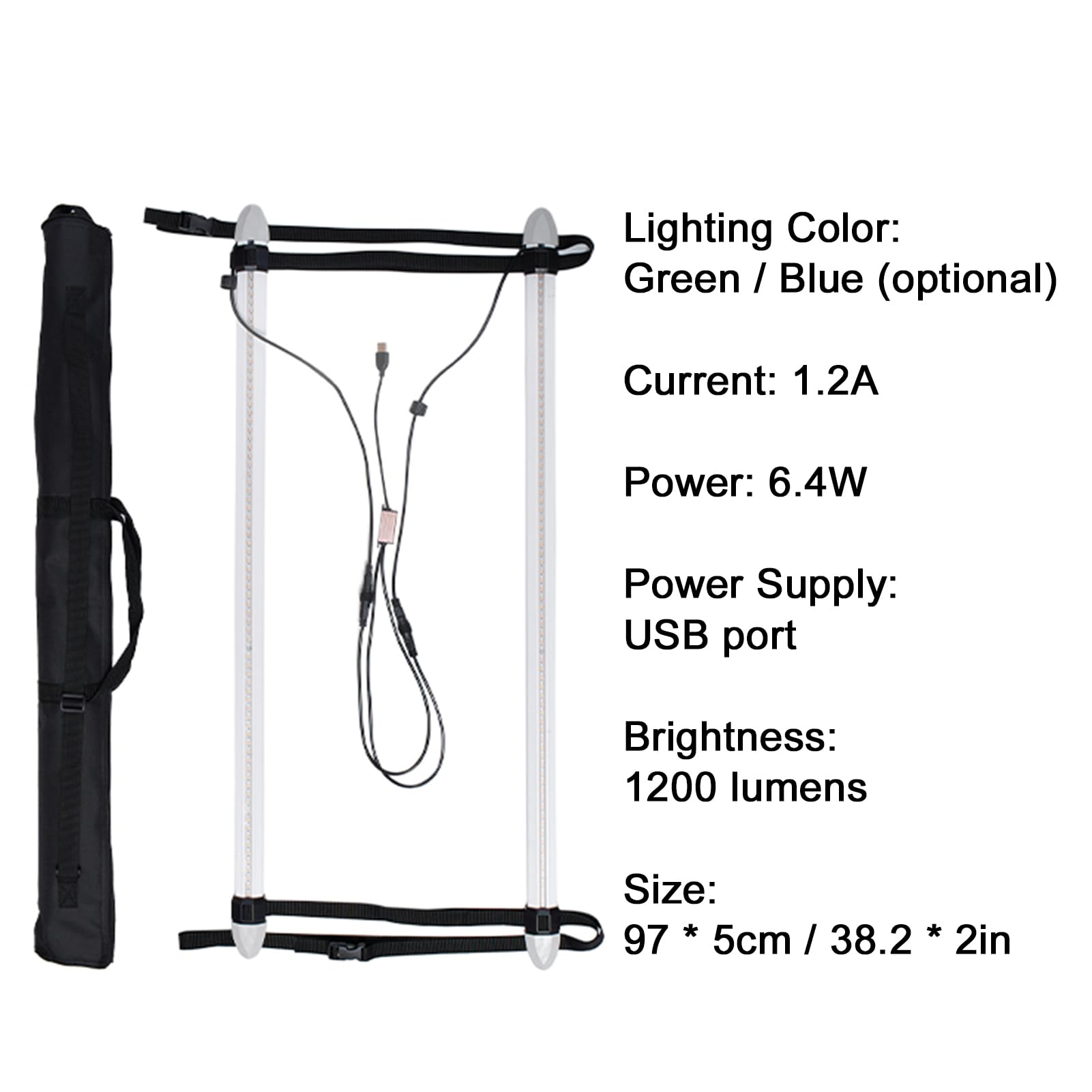 LIXADA 2PCS Rechargeable LED Paddle Board Lights with Remote Control - 38.2