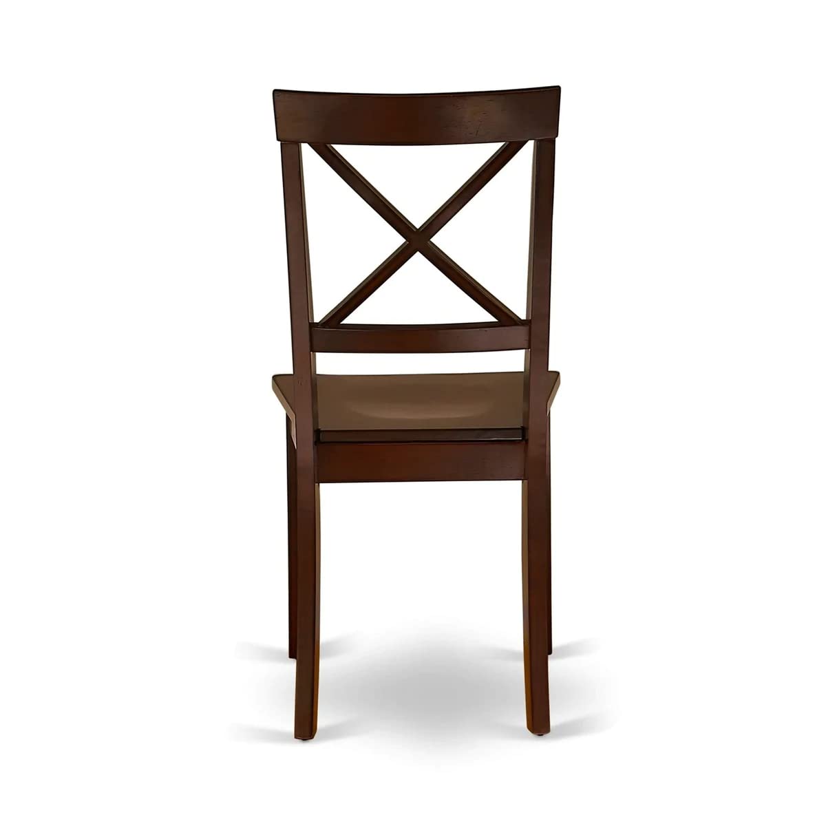East West Furniture MZBO3-MAH-W 3-Piece Kitchen Dining Set with Drop-Leaf Table & 2 Chairs, 36x54 Inch, Mahogany - Perfect for Small Spaces, Breakfast Nooks & Cozy Apartments