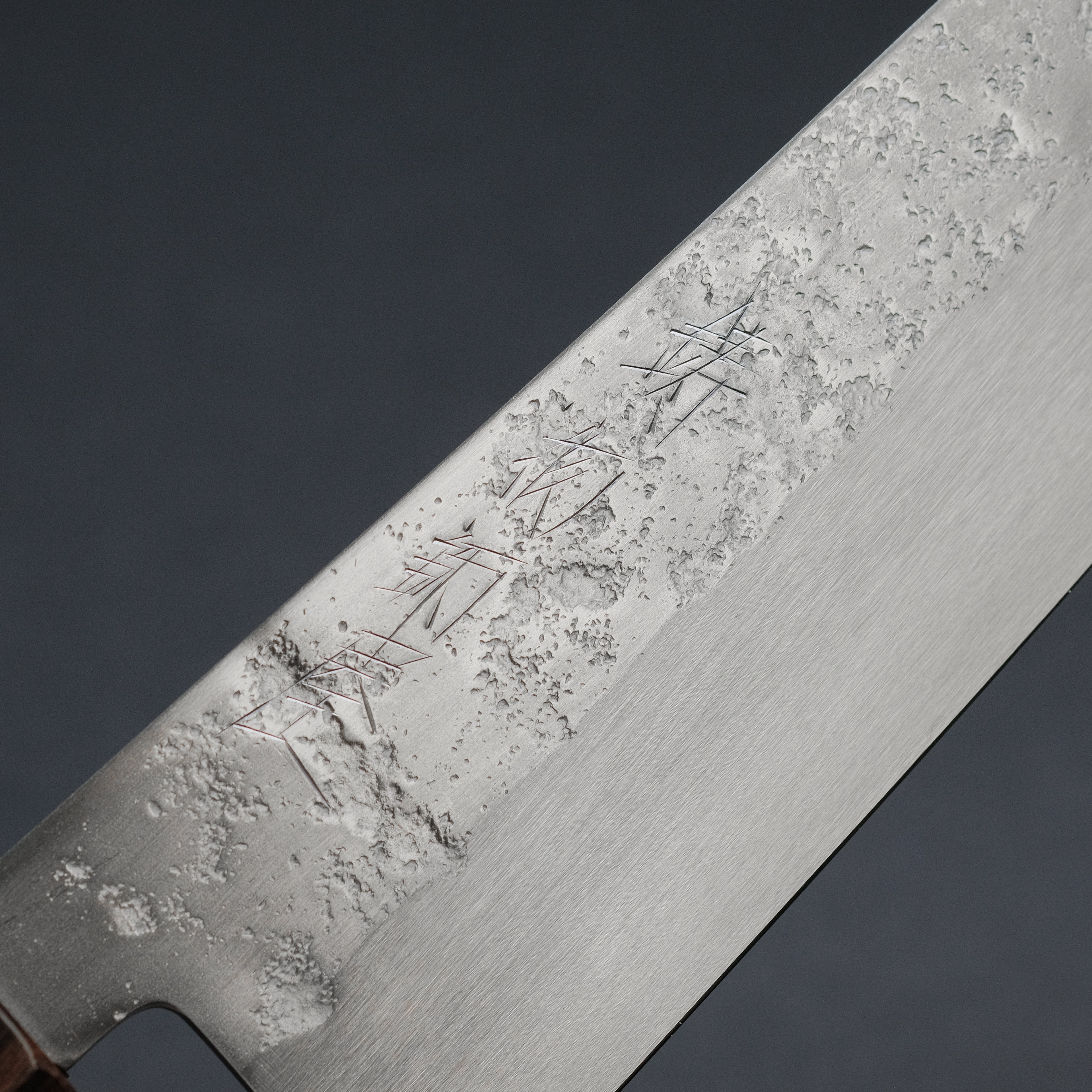Hitohira Imojiya TH Silver #3 Nashiji Bunka 180mm Japanese Chef Knife with Ebony Handle - Perfect for Sushi, Vegetables & Precision Cutting