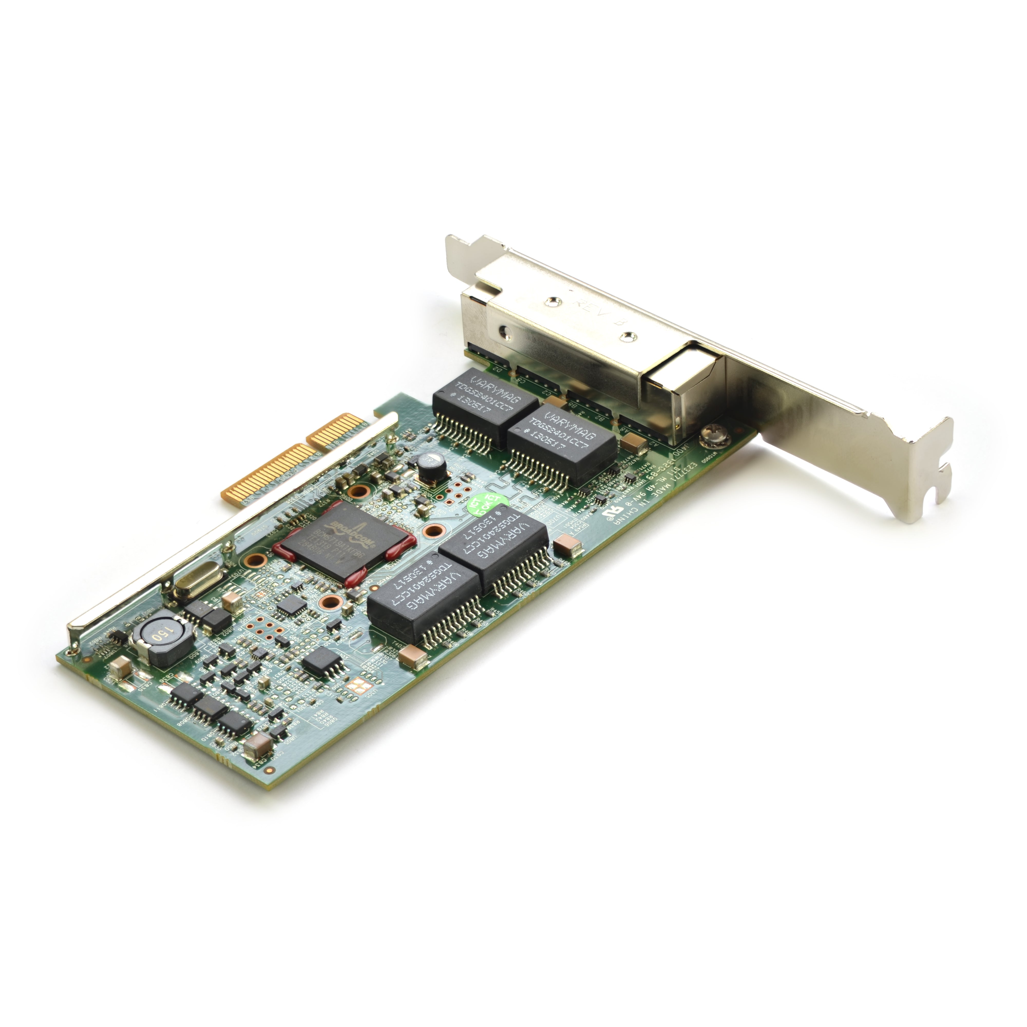 Broadcom 5719 Quad Port 1GB RJ45 PCIe Network Interface Card - High-Speed Ethernet Adapter for Servers, Workstations & Gaming PCs