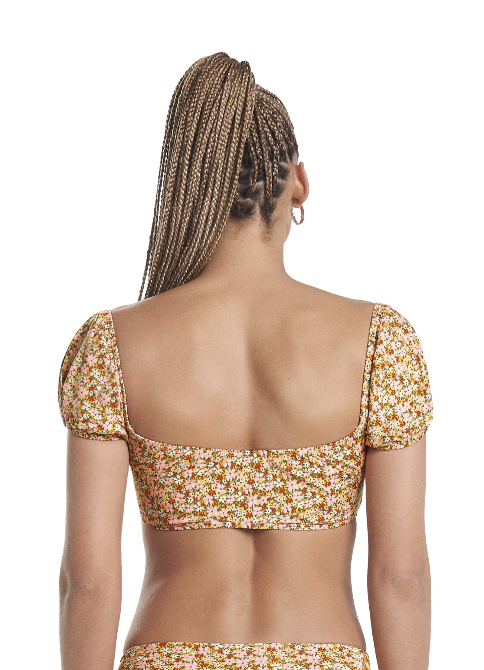 Maaji Women's Puff Sleeve Crop Top - Trendy Summer Blouse for Casual Wear, Beach Outfits & Street Style Fashion