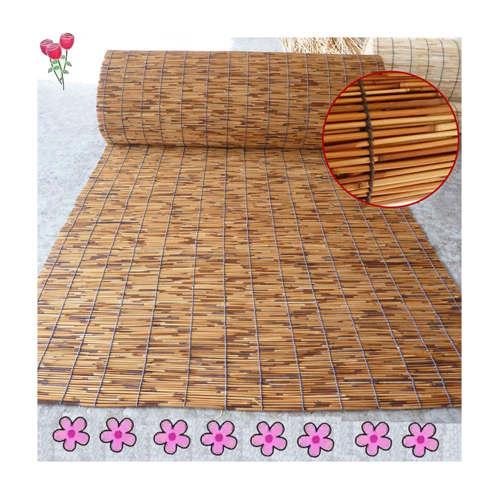 HRD Natural Bamboo Roll Up Window Blinds - Light Filtering Sun Shade for Kitchen, Bedroom, Living Room & Outdoor Use - Roman Style Room Divider & Privacy Screen for Home Decor