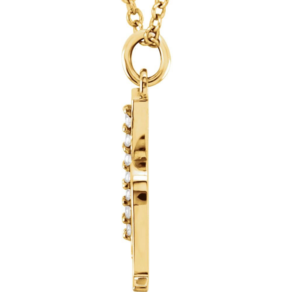 14k Yellow Gold 'h' Initial Necklace - 16 Inch for Elegant Style