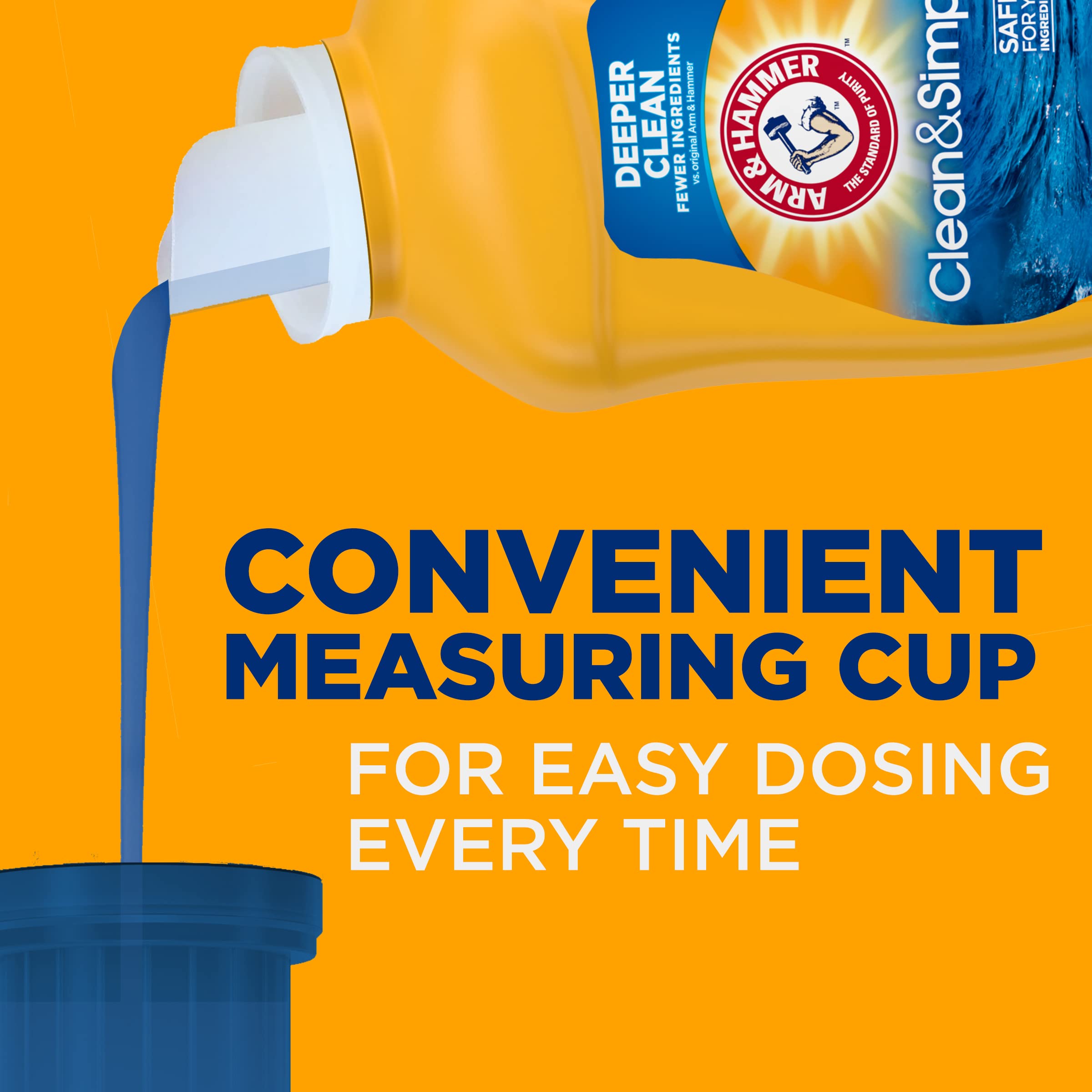 Arm & Hammer Clean & Simple Liquid Laundry Detergent - 77 Loads, 100.5 Fl oz | Gentle & Effective for All Fabrics | Perfect for Families, Sensitive Skin & Everyday Laundry