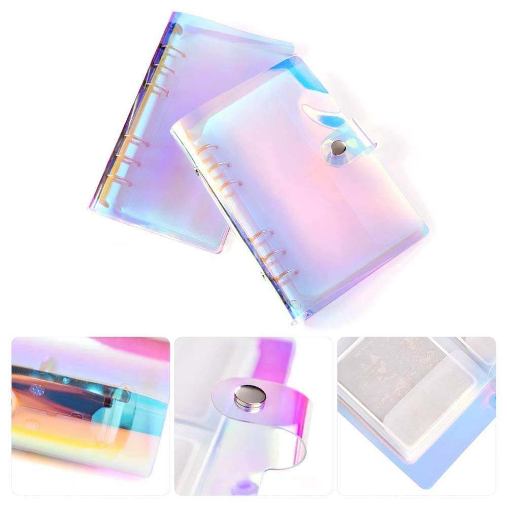 KADS 20Pcs Nail Stamping Plates Set - Christmas Nail Art Templates with Laser Plate Organizer | DIY Holiday Nail Designs for Parties & Gifts