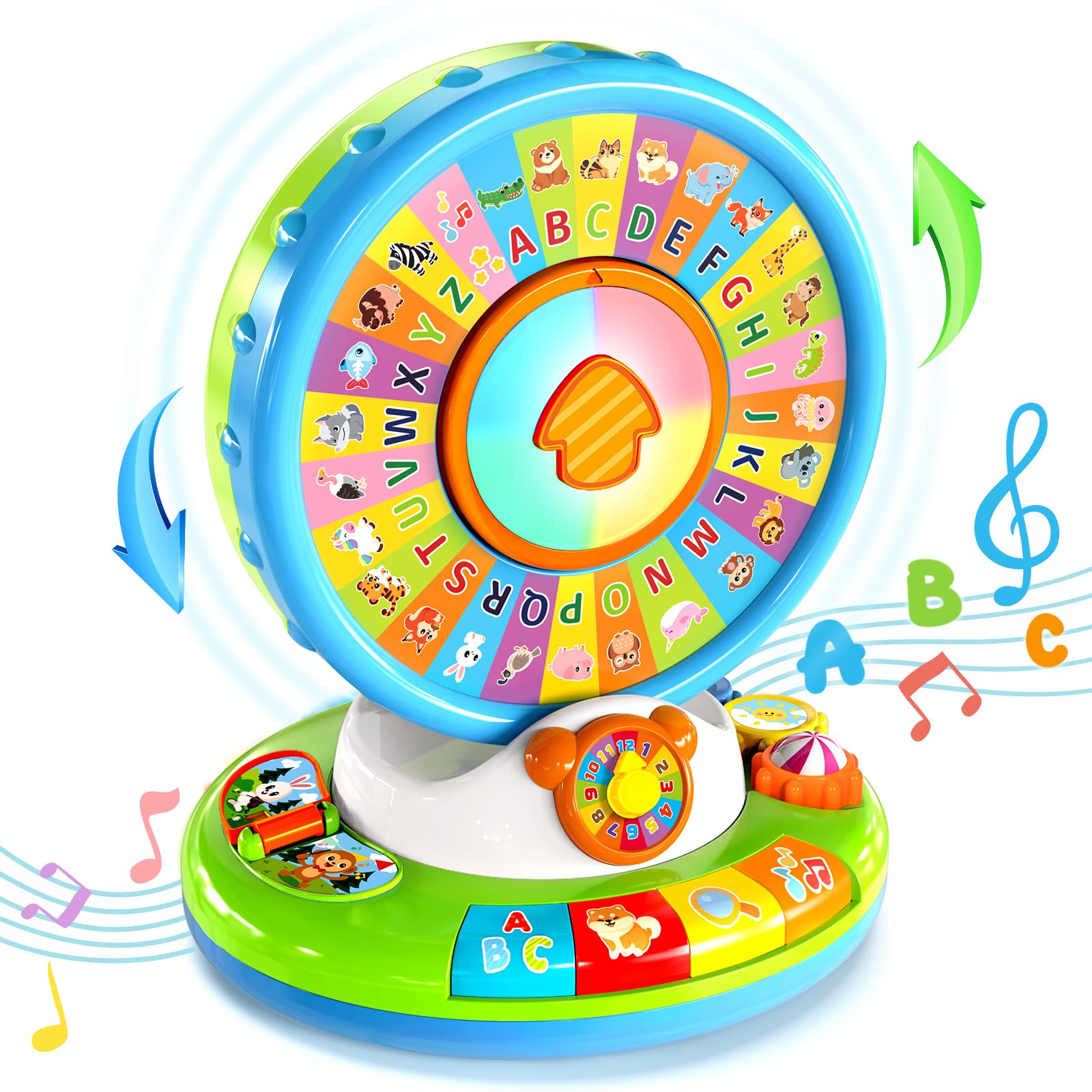 Musical Alphabet Zoo Toy for Toddlers 1-3 Years - Learning Gift for Boys & Girls - Perfect for Birthday & Christmas