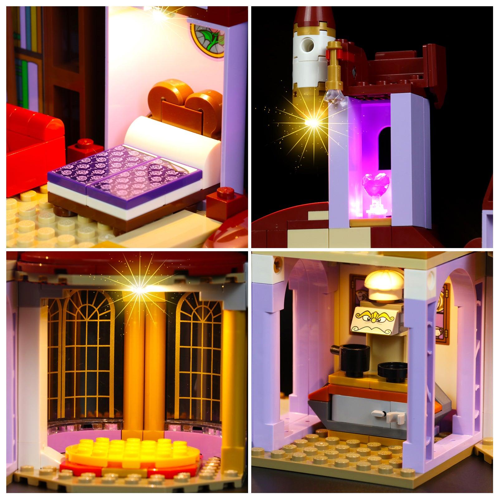 LEGO Disney Belle and The Beast's Castle 43196 Light Kit - LED Lighting Set for LEGO Building Blocks | Enhance Your Disney Princess Castle Display for Home Decor & Collectors