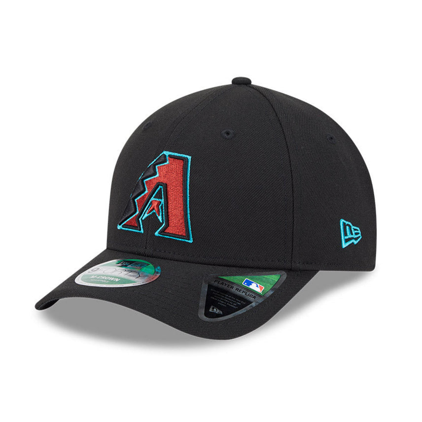 New Era 9Forty M Crown Arizona Diamondbacks Snapback Adjustable Baseball Cap - Black | MLB Fan Gear for Men & Women | Perfect for Games, Tailgating & Everyday Wear