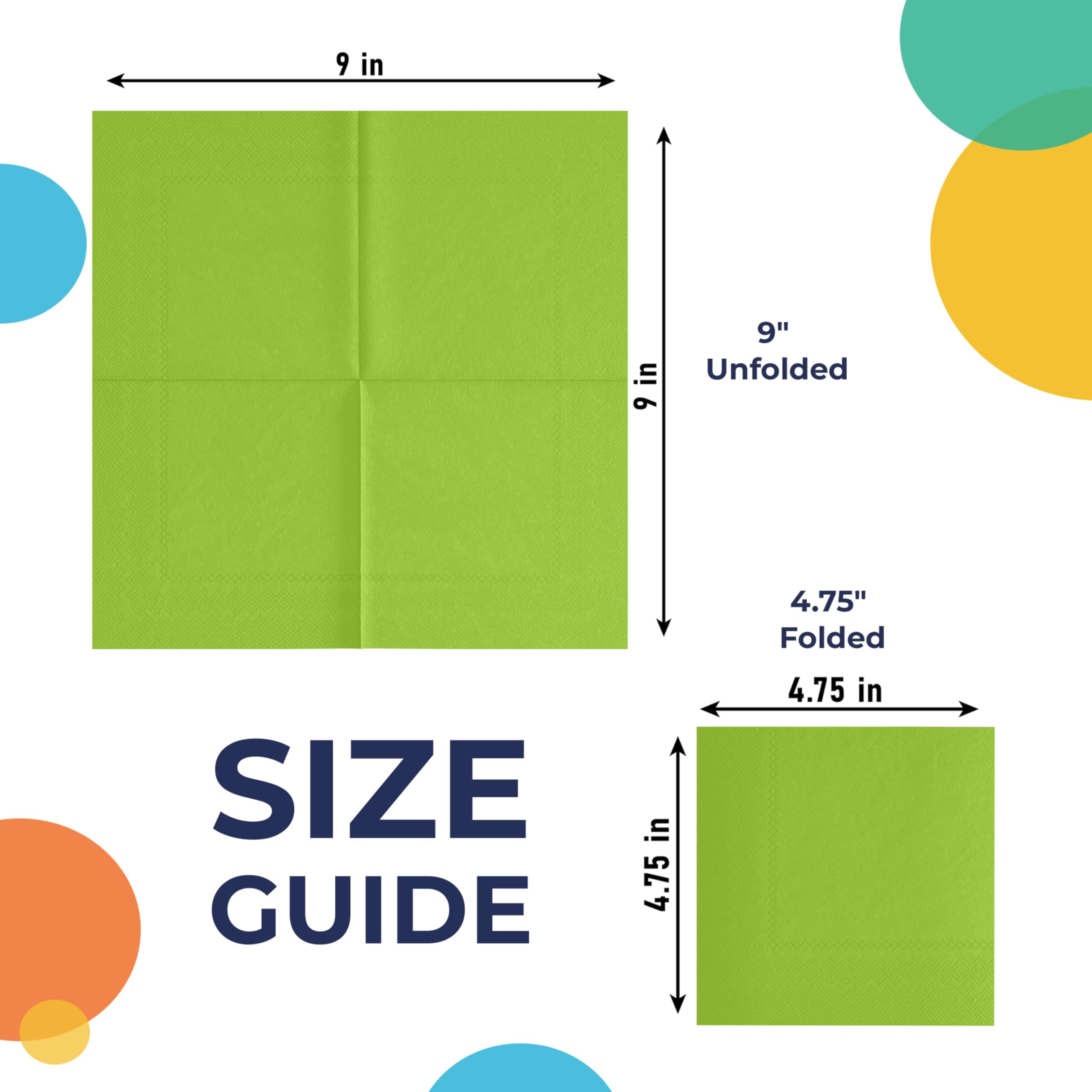 Premium 300-Count Lime Green Paper Napkins, 2-Ply, Eco-Friendly Disposable Napkins for Parties, Weddings, Picnics & Beverages - Perfect for Summer BBQs, Birthday Celebrations & Outdoor Gatherings