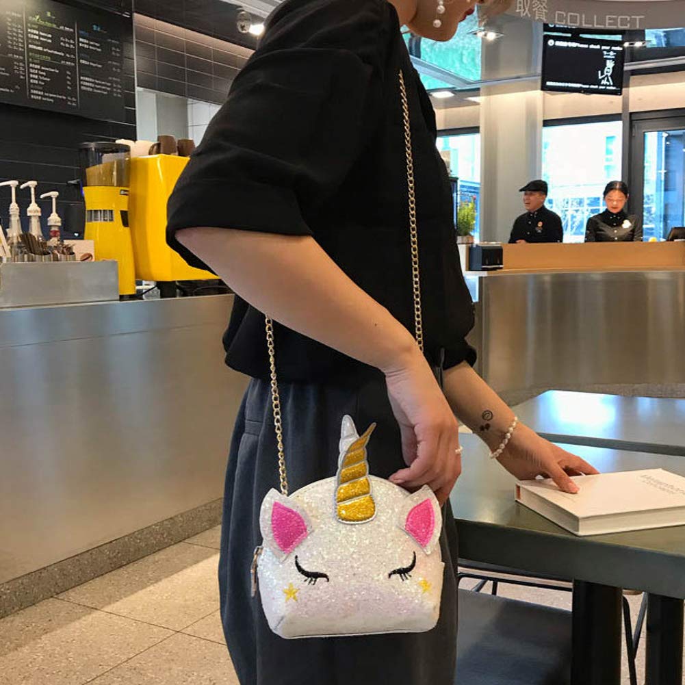 Unicorn PU Leather Crossbody Bag for Women & Girls - Small Shoulder Purse Handbag - Perfect for School, Parties & Everyday Use