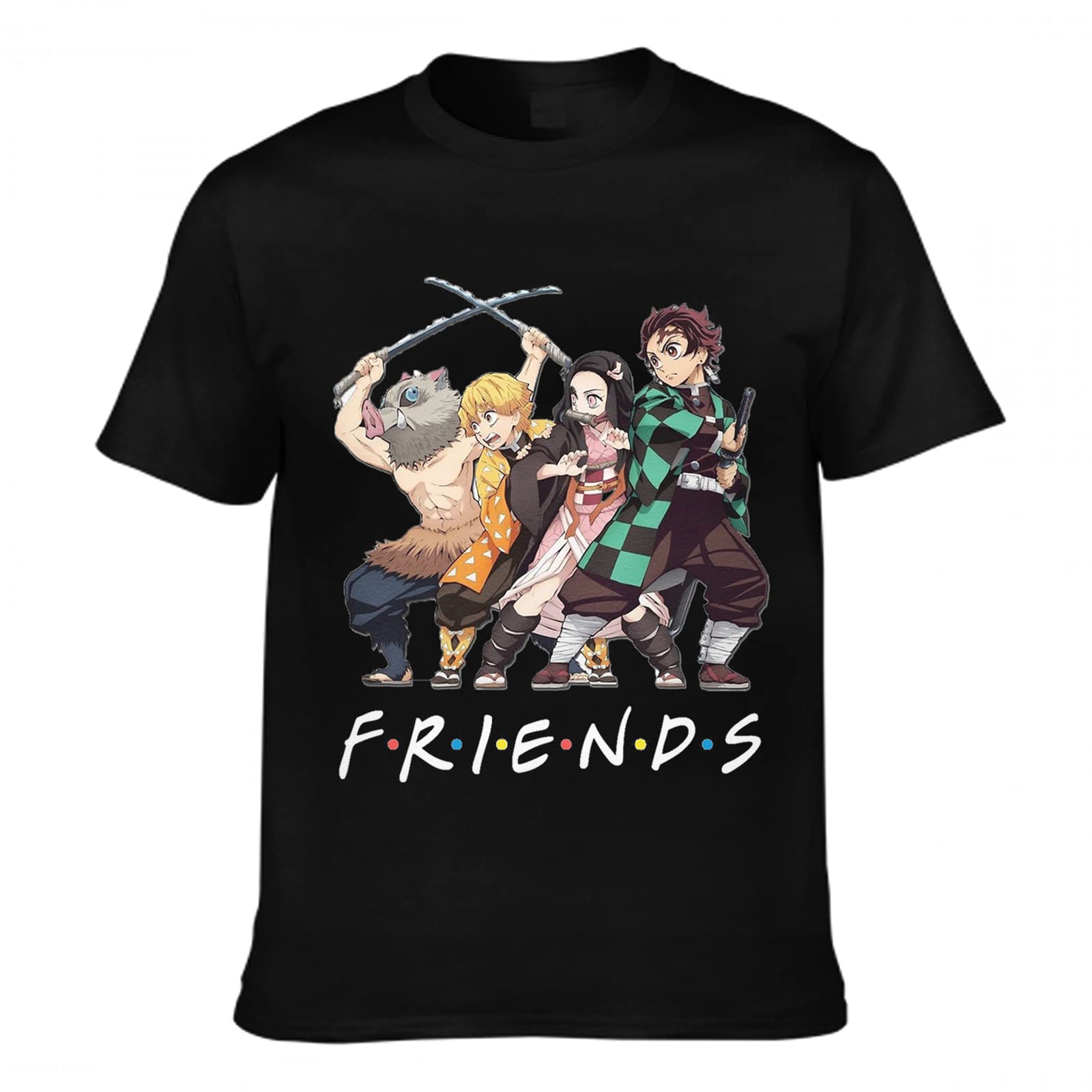 LIXBDHN Unisex Demon Slayer Anime T-Shirt - Breathable Athletic Top for Men & Women - Casual Wear, Cosplay, and Anime Convention Outfits