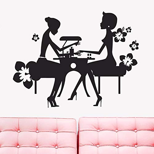 Roonir Salon Wall Stickers - Premium Vinyl Beauty Nail Salon Decals for Windows & Walls | Removable Manicure Shop Decor & Art Mural | Perfect for Nail Salons, Spas & Beauty Parlors