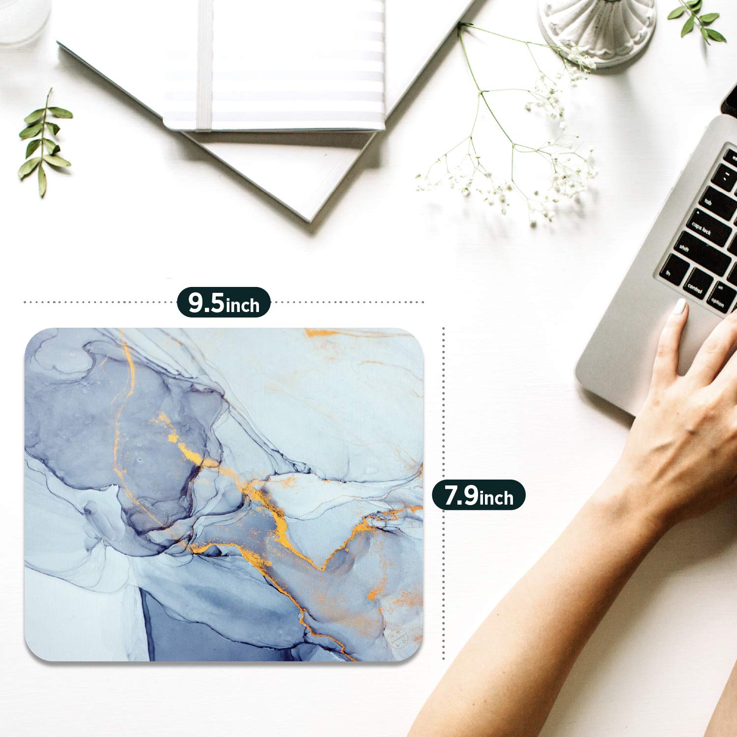 Oriday Gaming Mouse Pad with Inspirational Quotes - Non-Slip Large Mouse Mat for PC, Laptop & Office Work (Blue Ocean Design) - Perfect for Gamers, Programmers & Home Office Setup