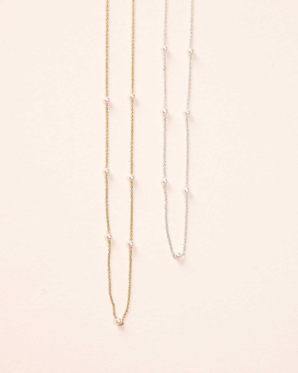 Elegant Scattered Pearl Necklace for Women - Dainty Layered Pearls Jewelry Gift for Bridal, Party & Special Occasions