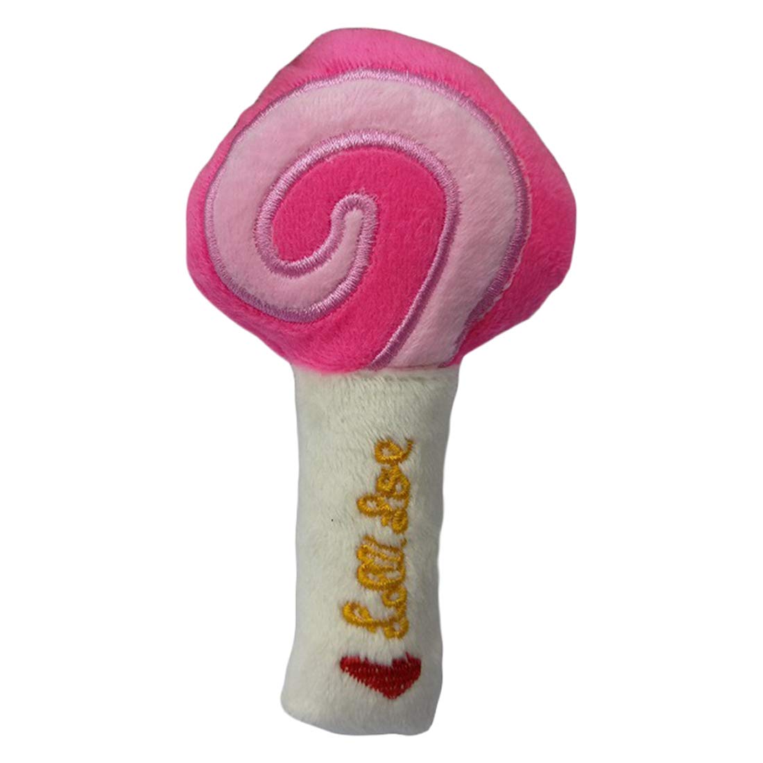 Dog Squeaky Chew Toys - Plush Lollipop Teeth Cleaning Stuffed Toy for Puppies & Small Dogs | Teething Relief & Interactive Play | Perfect for Training, Playtime & Dental Health