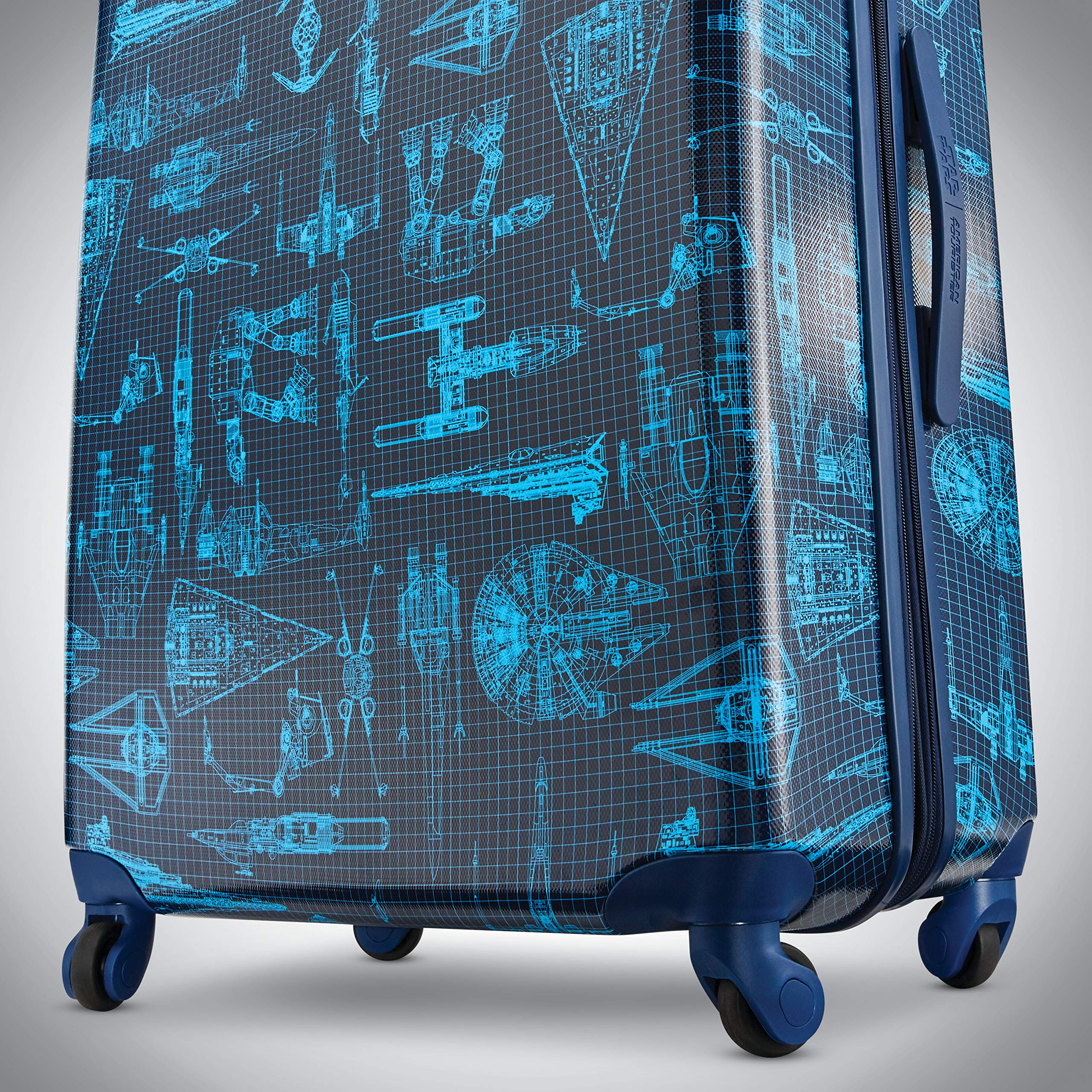 American Tourister Star Wars Hardside Spinner Wheel Luggage 28-Inch - Galactic Design Durable Checked Suitcase for Travel, Vacation & Business Trips