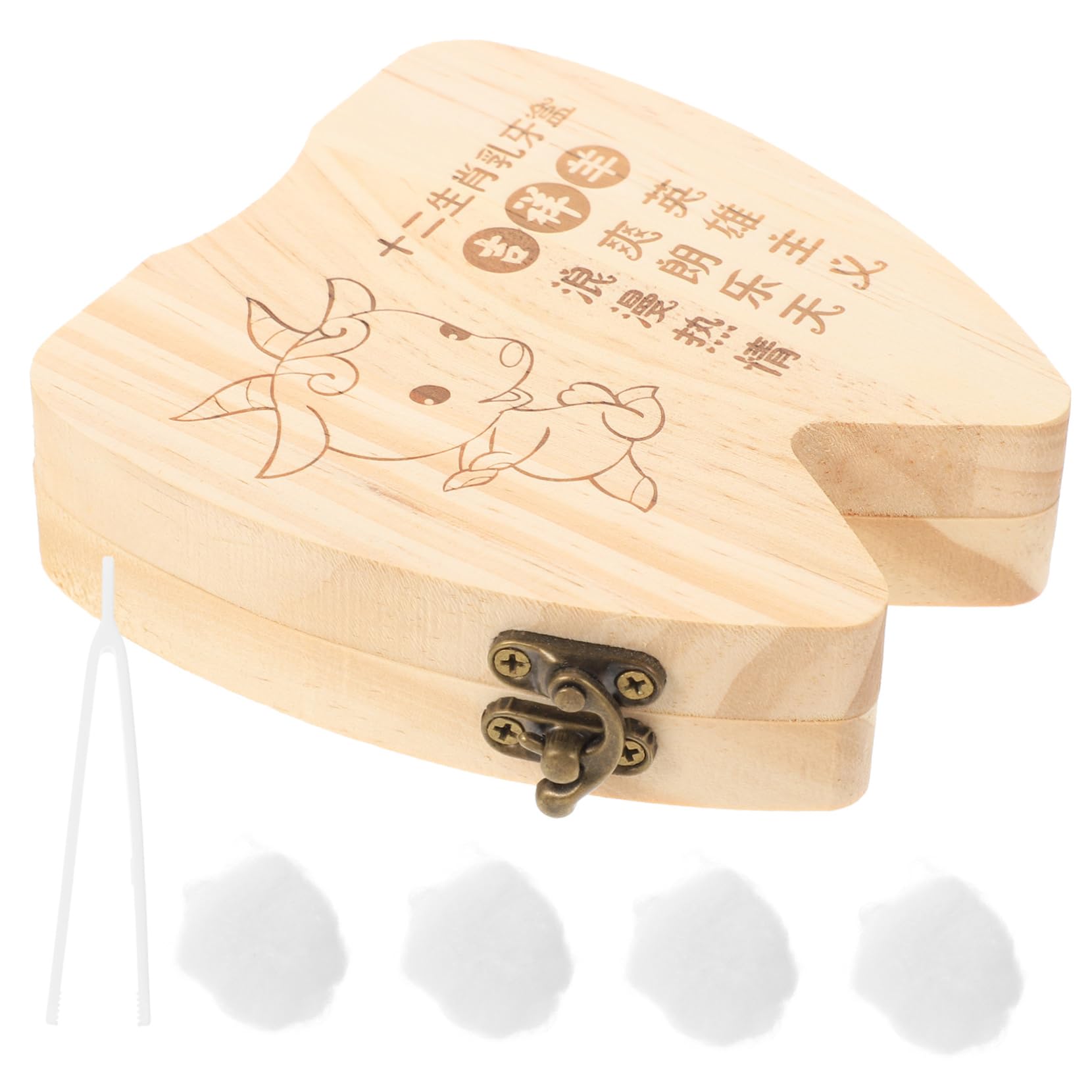 UPKOCH 4-Pack Wooden Tooth Storage Cases - Natural Tooth Saver Containers for Travel & Home Organization | Perfect for Dentists, Collectors & Baby Teeth Keepsakes