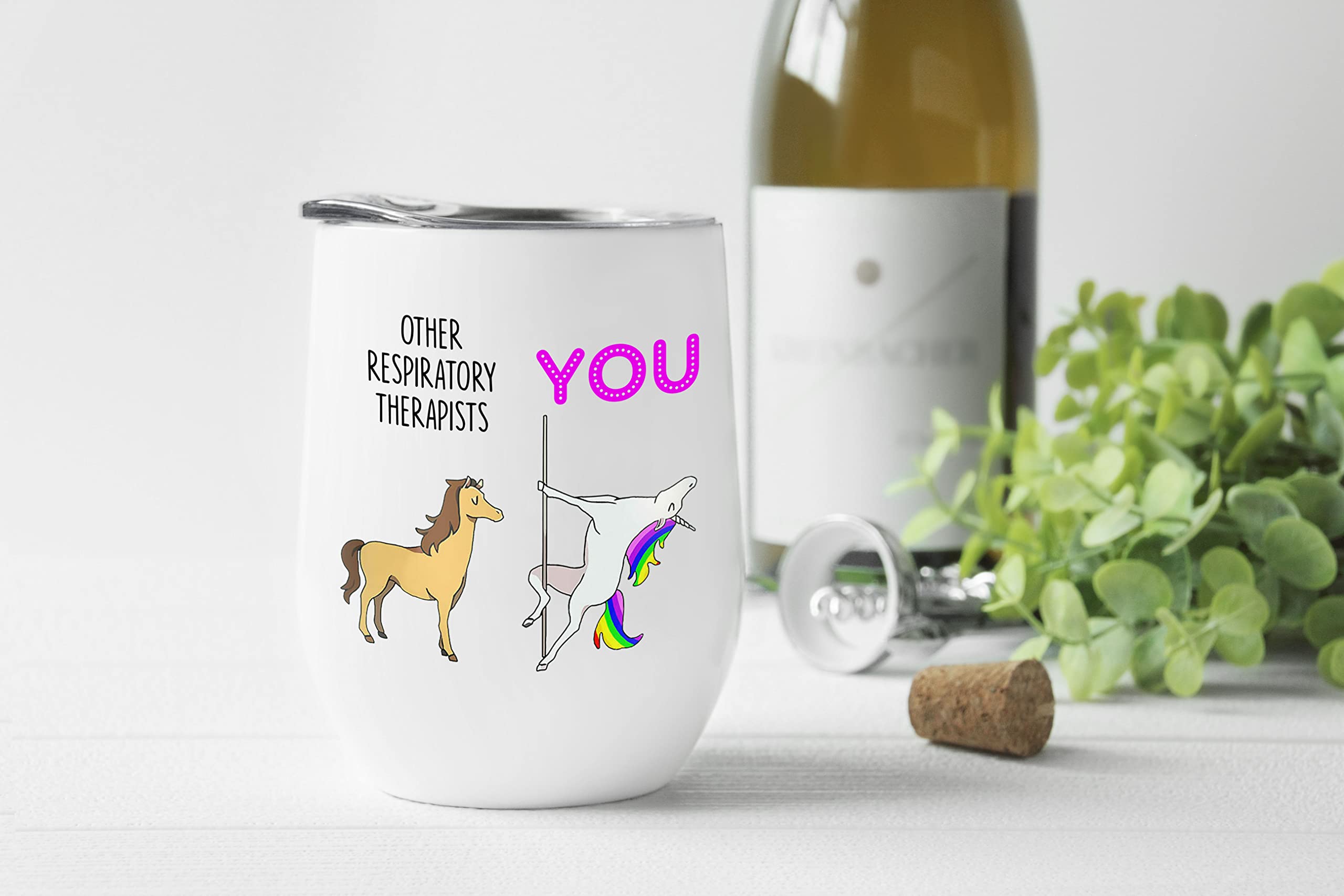 12oz RT Graduation Gift Wine Tumbler - Perfect for Respiratory Therapist Graduates, Travel Wine Glass for Celebrations & Daily Use