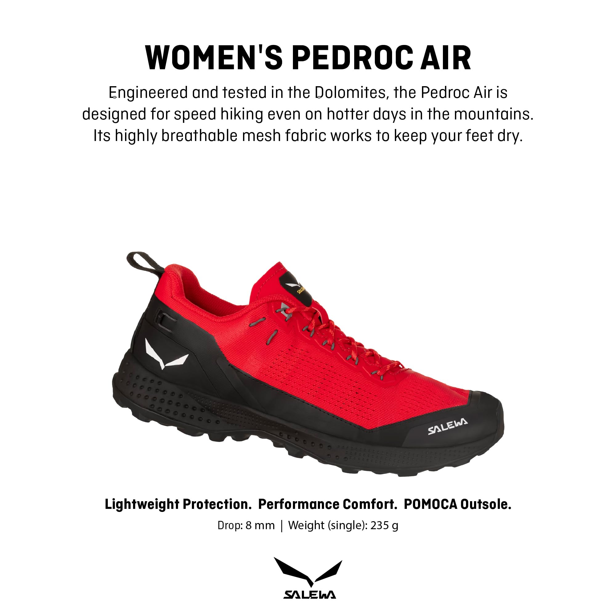 Salewa Women's Pedroc Air Lightweight Breathable Hiking Shoes - Trail Running & Outdoor Adventure Footwear for Women
