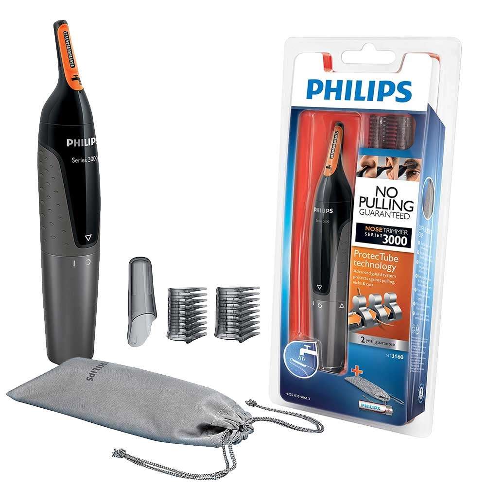 PHILIPS NT3160 Nose, Ear & Brow Trimmer - Painless Grooming for Men & Women | Perfect for Travel & Daily Personal Care