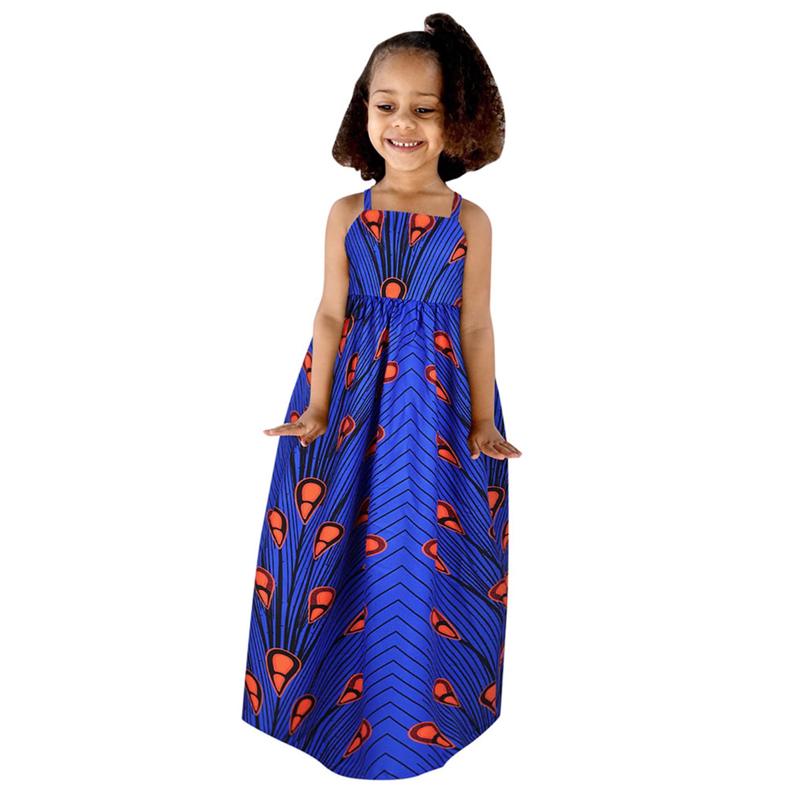 SRTUMEY Toddler Baby Girls Summer African Ankara Princess Dress Romper Jumpsuit - Cute Outfit for Playdates, Parties & Special Occasions
