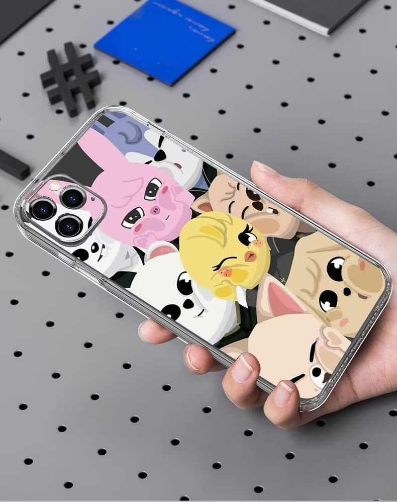 Cute Stray Cartoon Animals Silicone Phone Case for iPhone 12 - Shockproof Protective Cover for Kids | Perfect for School, Play & Everyday Use