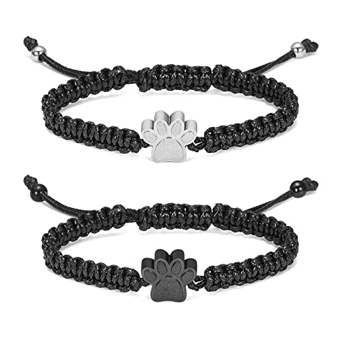 Black Rope-2Pcs/Silver+Black