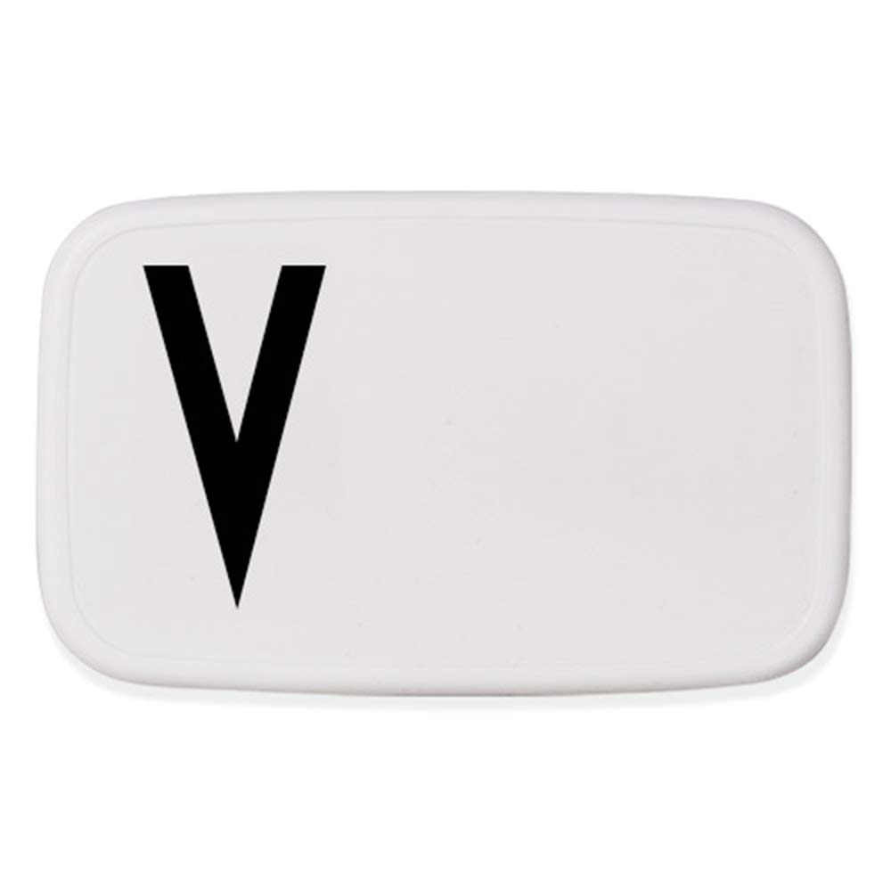 **Design Letters A-Z Personal Lunch Box Container | Airtight Sandwich & Snack Box for Adults & Kids | Microwave & Dishwasher Safe | Perfect for School, Work, Travel & Meal Prep | White**    *(Use Scenarios: Ideal for packing healthy lunches, storing snacks, meal prepping, picnics, office meals, and on-the-go dining.)*