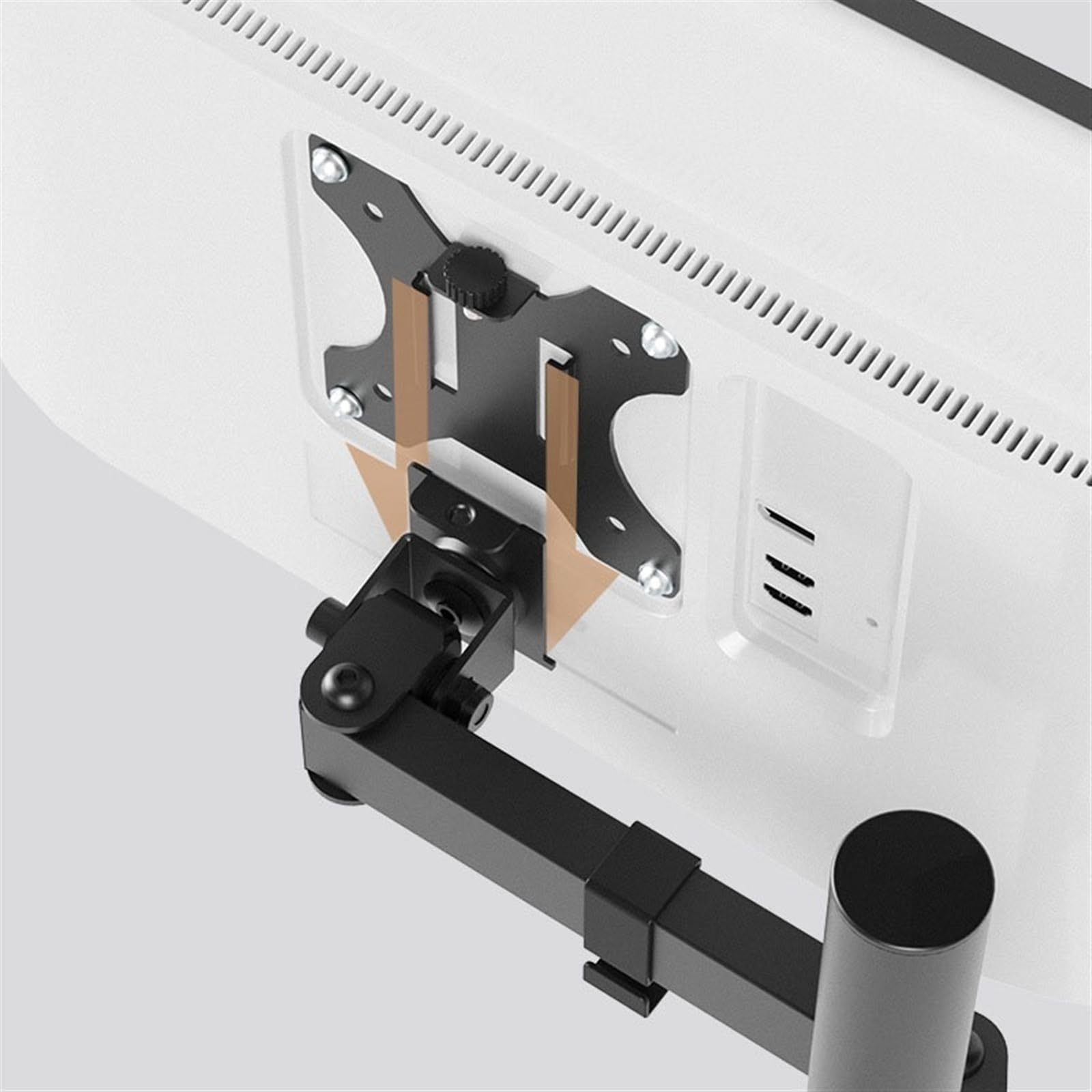 Adjustable Single Monitor Stand for 13-32 Inch Screens (Up to 17.6 lbs) - Full Motion Monitor Mount Arm with C-Clamp & Grommet Base (Max VESA 100x100mm) - Perfect for Home Office, Gaming Setup, and Workspace Ergonomics