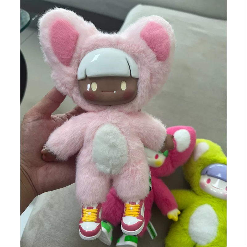 Adou Yummy Plush Series Chocolate Strawberry Bean - Soft Stuffed Animal Toy for Kids, Cute Collectible Gift for Valentine's Day, Birthday & Home Decor