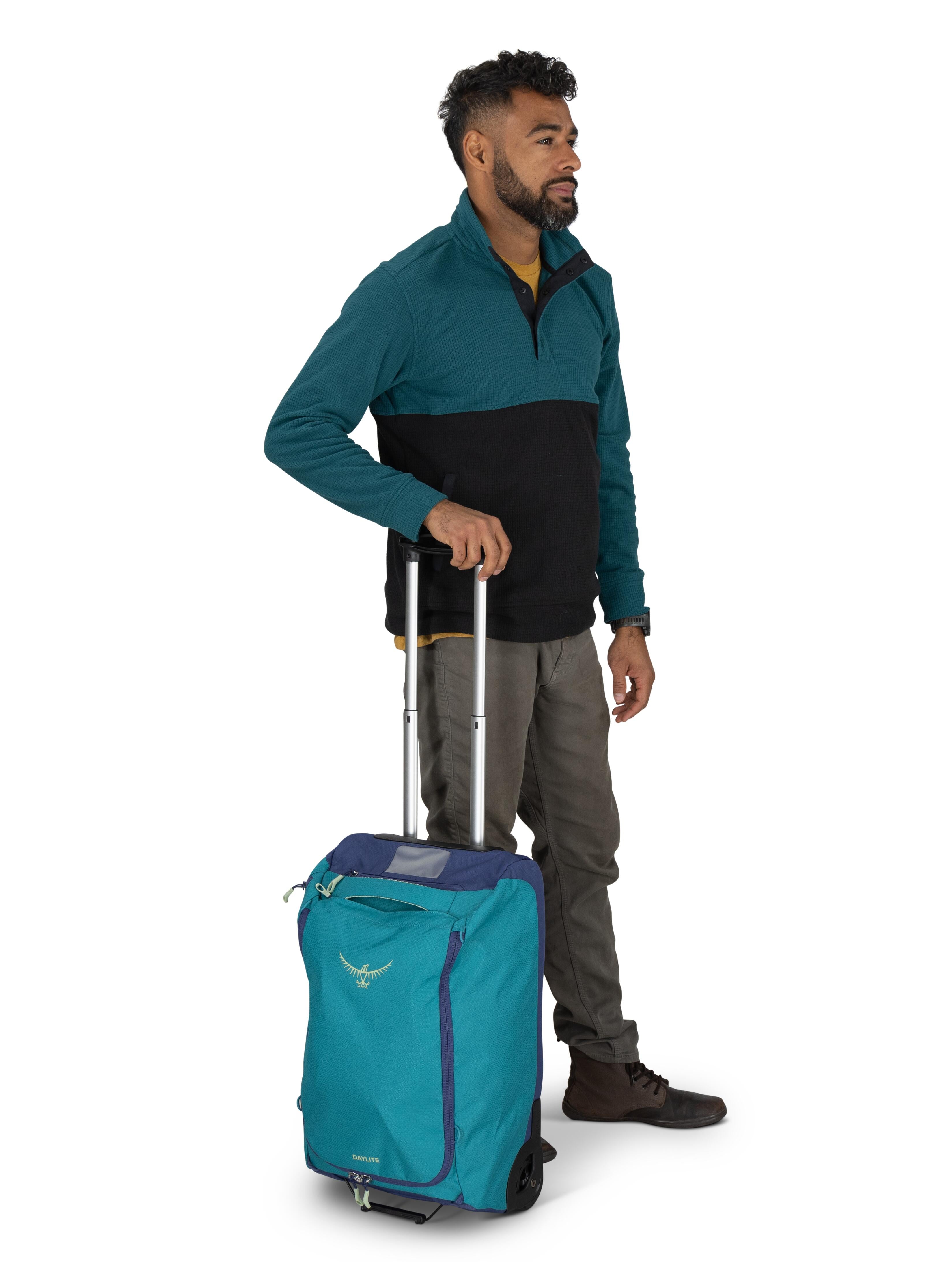 Osprey Daylite 40L Wheeled Carry On Duffel Bag - Lightweight Travel Luggage for Airplane, Weekend Trips & Outdoor Adventures