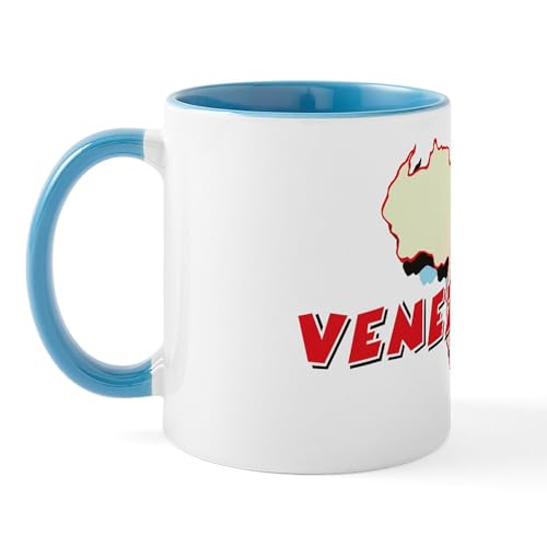 White/Blue Inside - Venezuela Map Mug