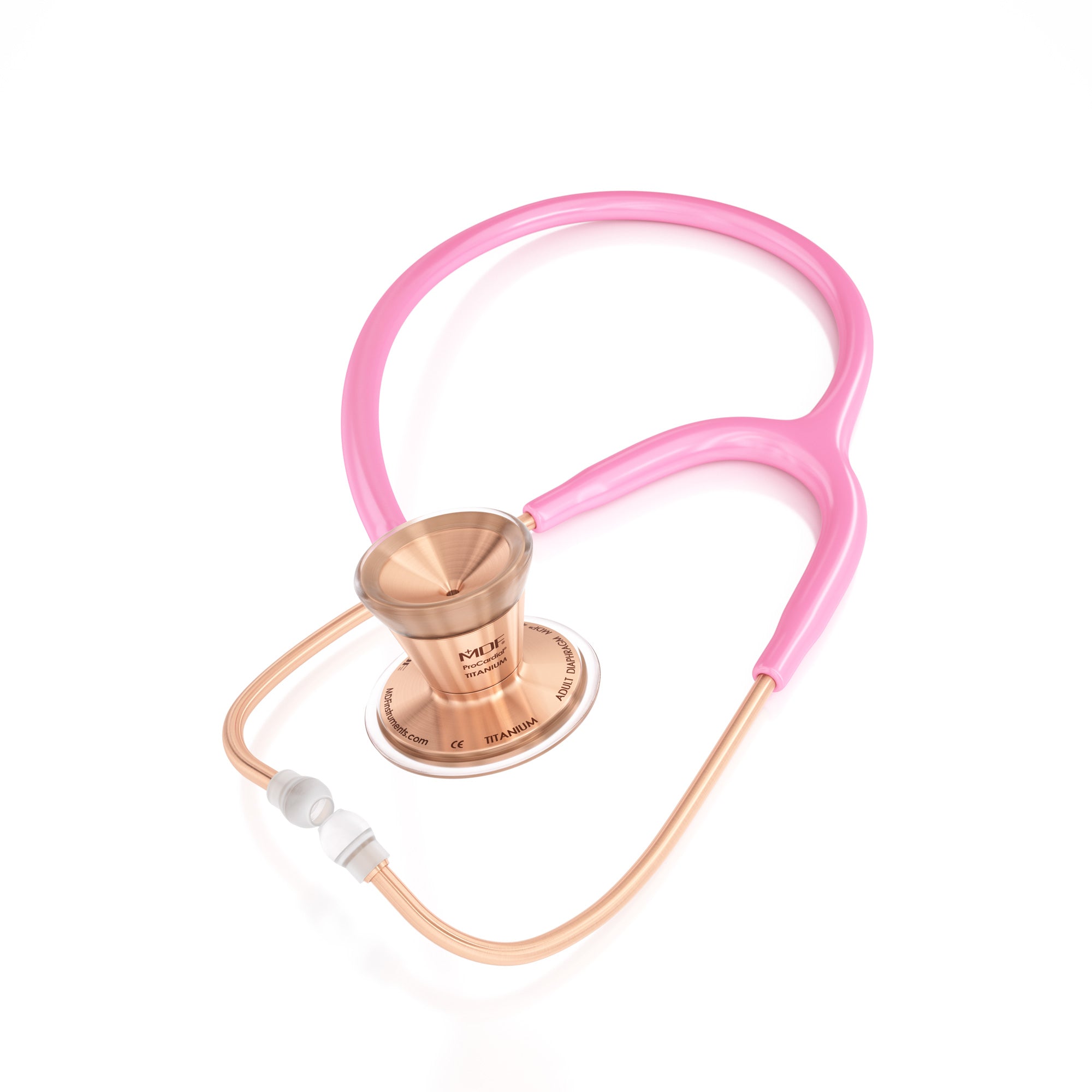 ProCardial® Titanium Cardiology Stethoscope - Light Pink & Rose Gold | Premium Medical Equipment for Doctors & Nurses | Ideal for Cardiac Exams & Clinical Use
