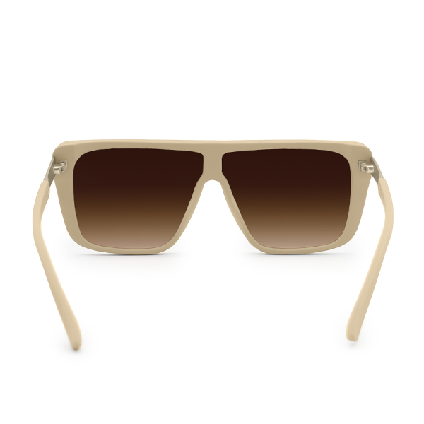 Rayz Limited Edition Nude Square Sunglasses for Women - UV400 Protection Fashion Shades - Perfect for Beach, Driving & Summer Outfits