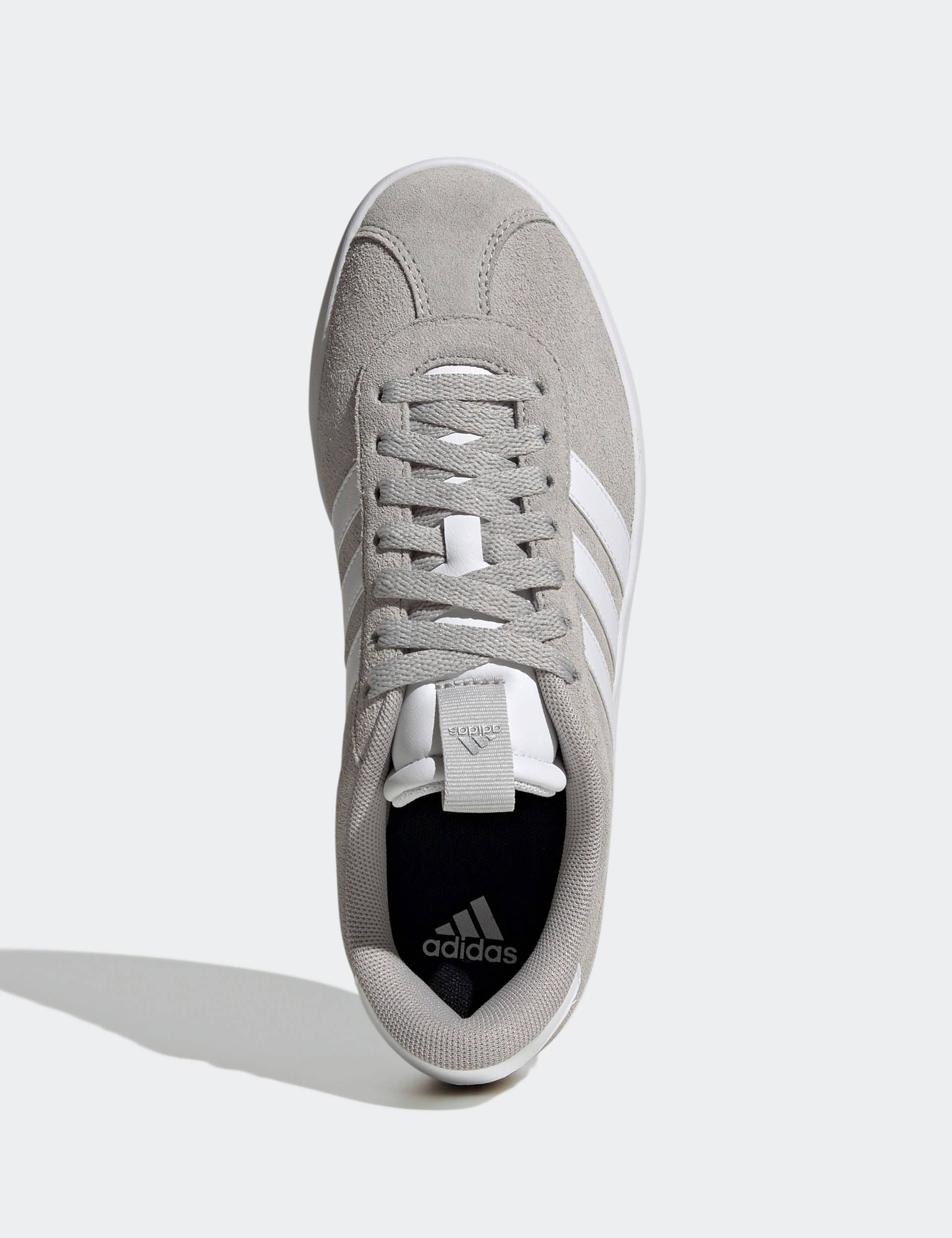 VL Court 3.0 Women's Tennis Shoes - Grey Two/Cloud White/Silver Metallic - Lightweight Comfortable Sneakers for Running, Gym Workouts & Casual Wear
