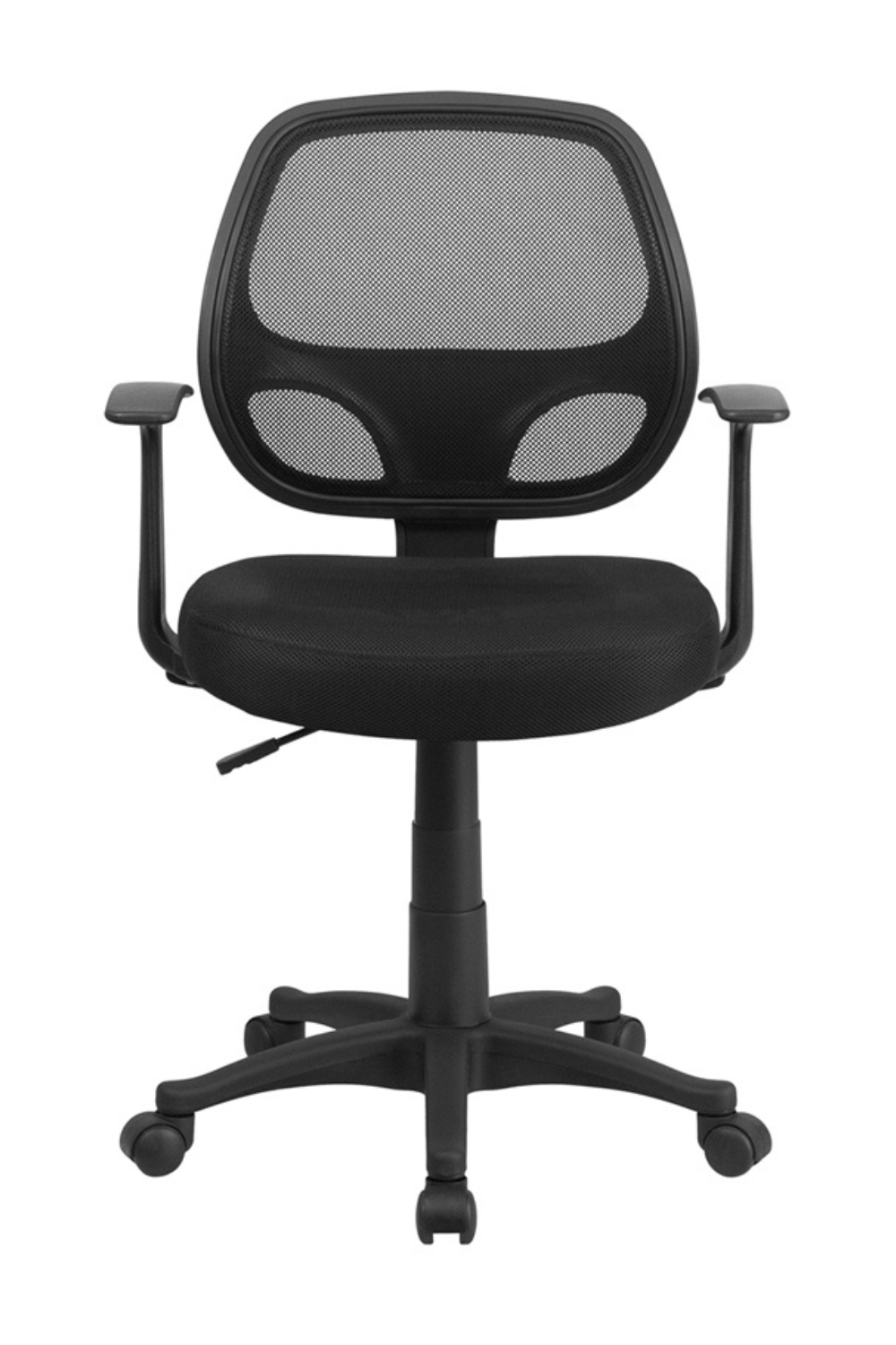 FLASH Mallard Mid Back Black Mesh Swivel Ergonomic Office Chair with Adjustable T-Arms - BIFMA Certified Task Chair for Home & Office Workspace - Perfect for Long Hours of Computer Work, Gaming, and Study Sessions