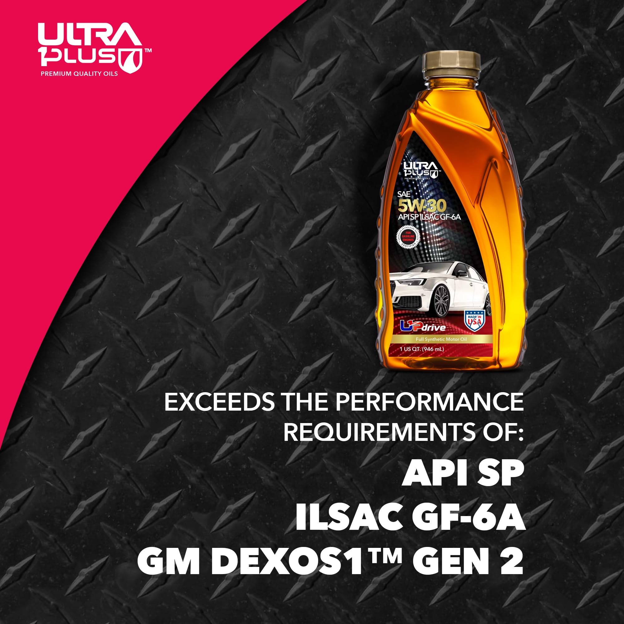 Premium SAE 5W-30 Full Synthetic Motor Oil API SP ILSAC GF-6A - 12 Quart Pack for Cars, Trucks & SUVs - High Performance Engine Protection for Extreme Temperatures & Long Drain Intervals