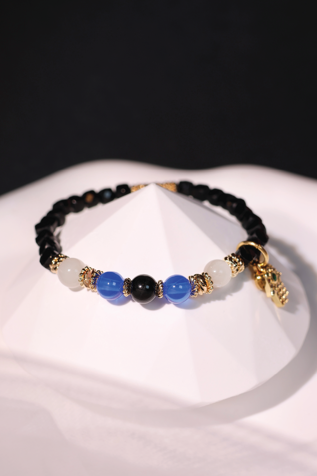 Evil Eye Protection Bracelet - Blue Nighttime Spiritual Jewelry for Good Luck & Positive Energy | Perfect for Meditation, Gifting & Daily Wear