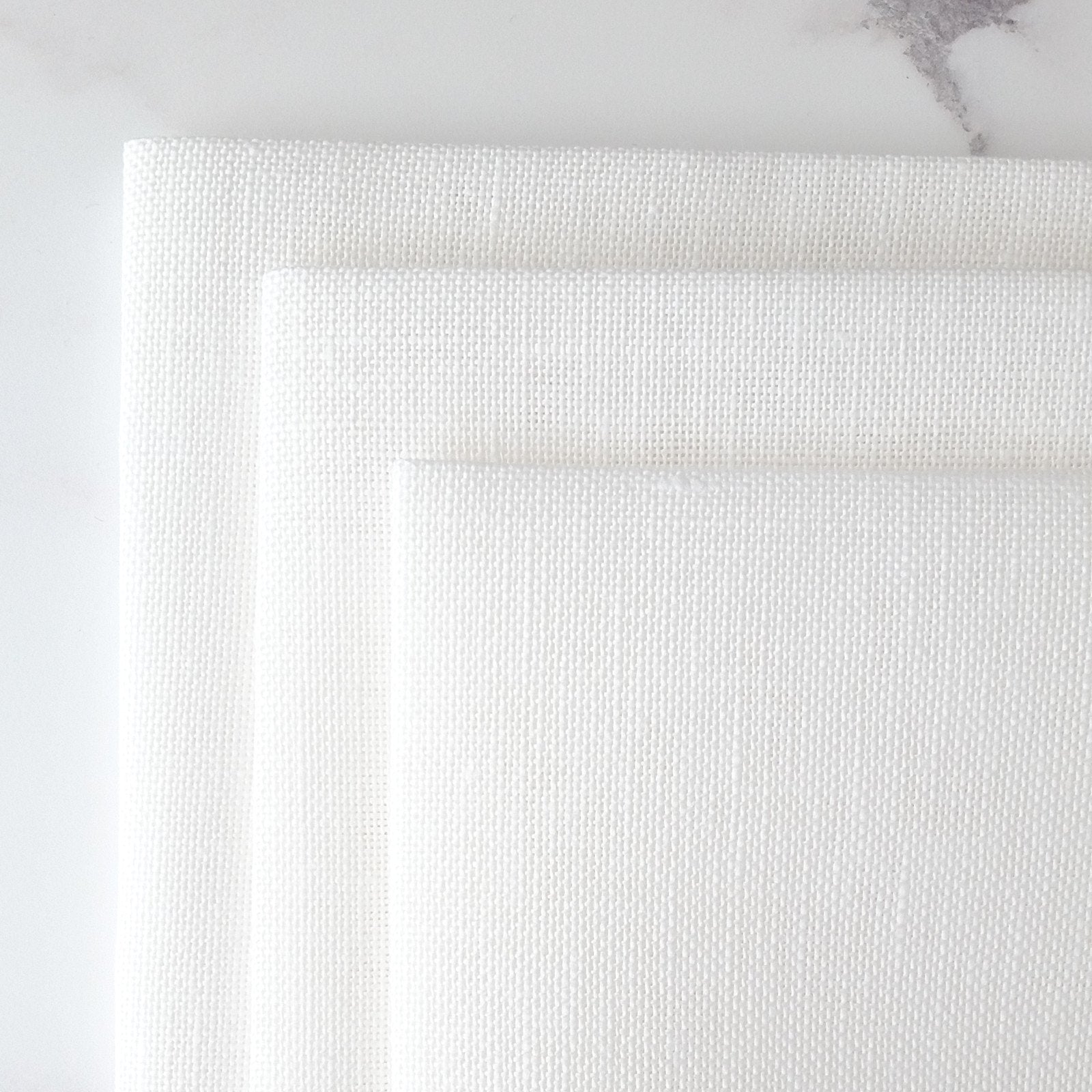 Premium Belfast White Linen Fabric - 32 Count High-Quality Thread for Elegant Tablecloths, Napkins & Home Decor