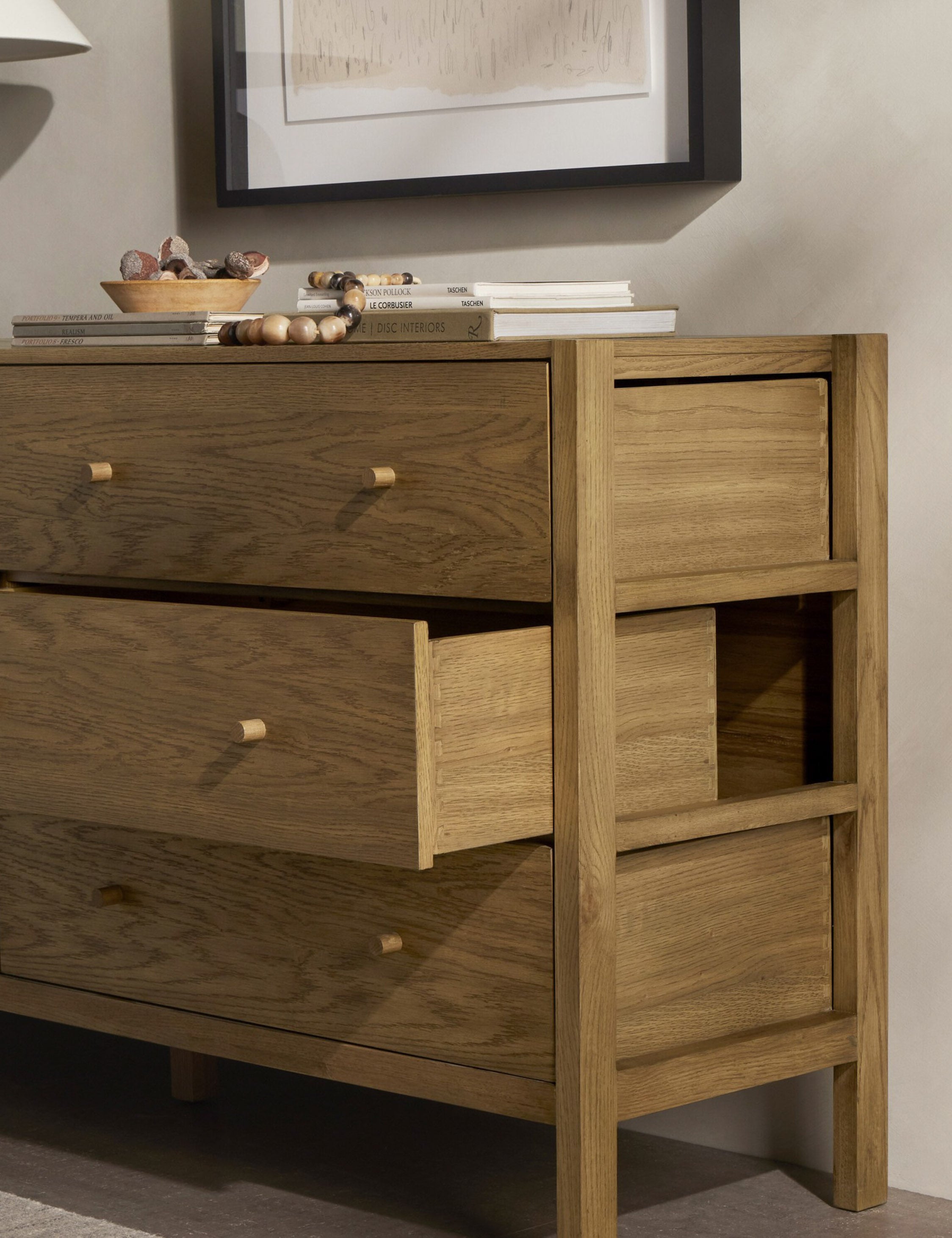 Holcomb Dresser - Modern 6-Drawer Wooden Chest for Bedroom & Living Room | Stylish Storage Solution for Clothes, Bedding & Home Organization