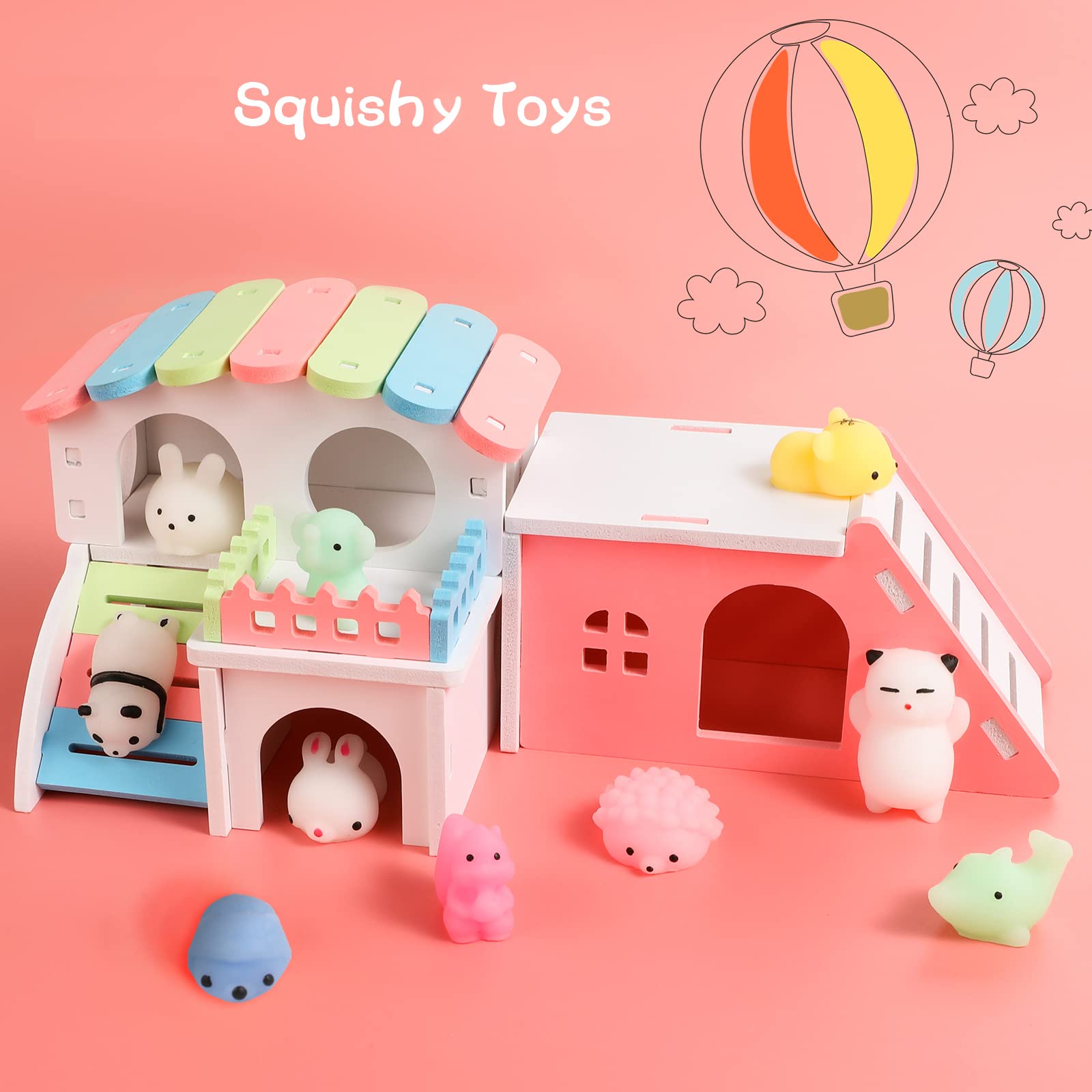 50 Pcs Kawaii Mini Squishy Toys - Soft Mochi Stress Relief & Fidget Toys for Kids, Party Favors, Classroom Prizes, Birthday, Christmas, Easter & Valentine's Day Gifts for Girls & Boys - Perfect for Sensory Play, Anxiety Relief & Fun Party Giveaways