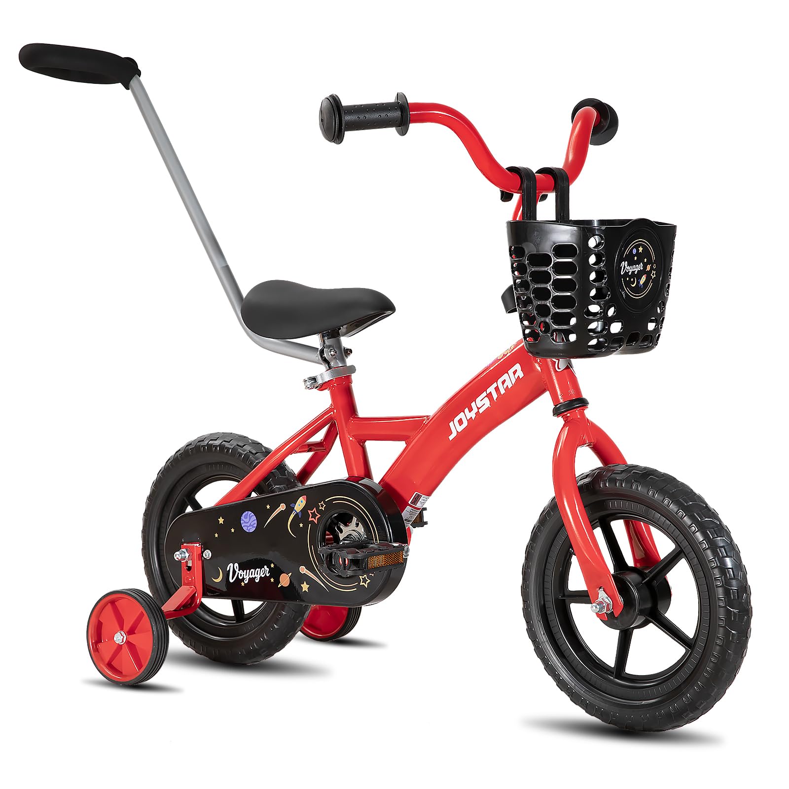 **JOYSTAR 10 & 12 Inch Kids Bike for Boys and Girls Ages 1-4 Years – Toddler Bike with Training Wheels, Detachable Push Handle & Basket – First Pedal Bike for Learning to Ride – Perfect for Backyard, Park & Neighborhood Rides**
