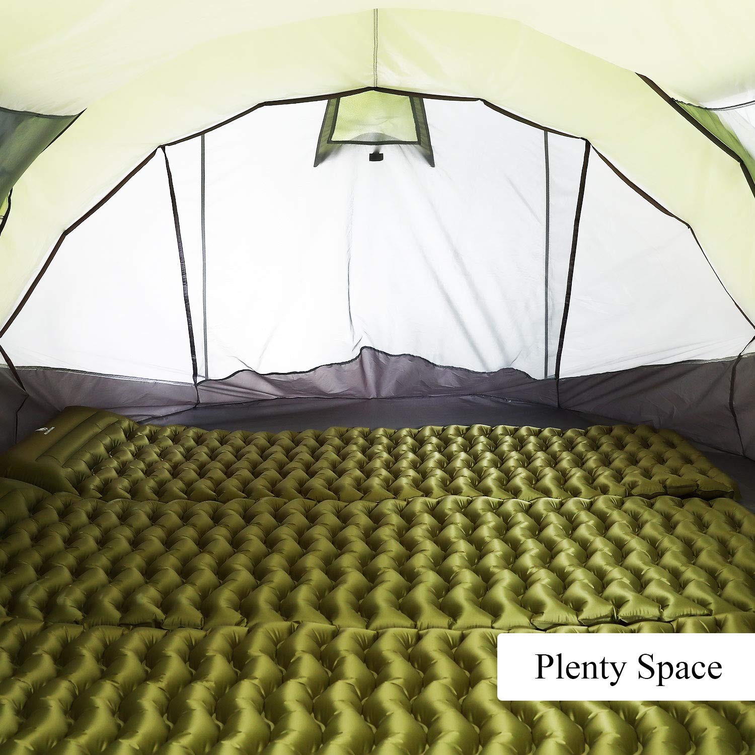 6 Person Easy Pop Up Tent - 12.5’ x 8.5’ x 53.5
