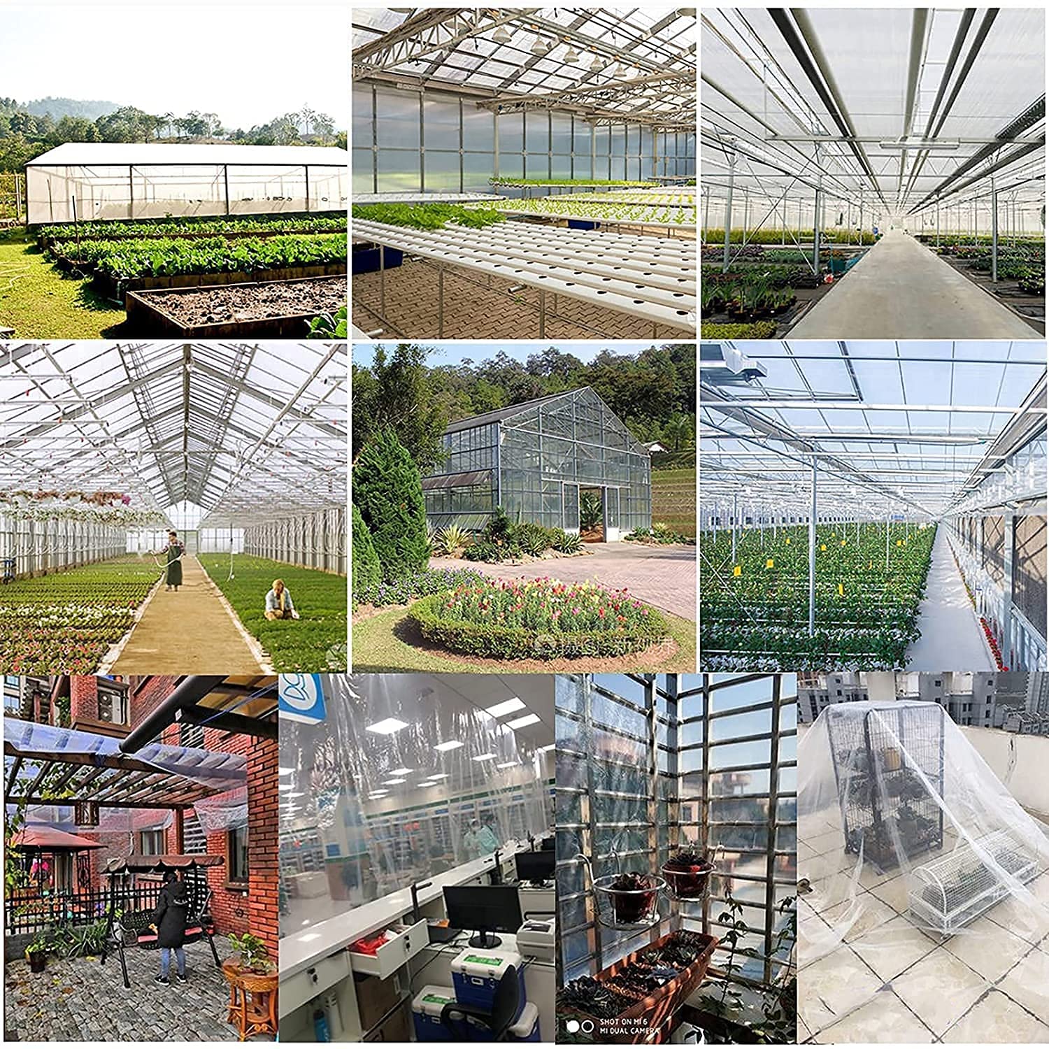 AHWEKR 8' x 20' Clear Vinyl Tarp - 0.35mm Heavy Duty PVC Waterproof Cover with Reinforced Grommets & Tying Rope - Tear Resistant for Camping, Greenhouse, Car Protection, Patio Furniture Cover, Pavilion Shelter - Perfect for Outdoor Use, Weather Protection & Temporary Enclosures