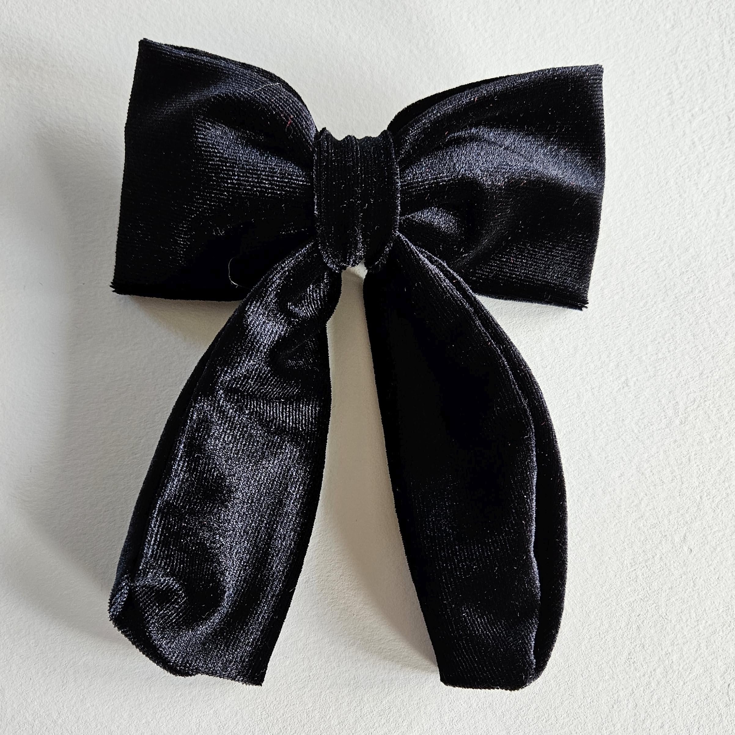 Handcrafted Velvet Hair Bow Barrette Duo - Women & Girls Hair Accessories for Parties & Weddings
