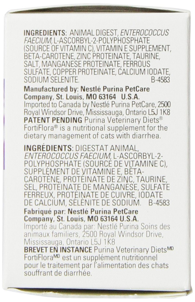 Purina Fortiflora Feline Nutritional Supplement for Cats - 3 Pack | Probiotic Powder for Digestive Health & Immune Support | Ideal for Kittens, Adult & Senior Cats