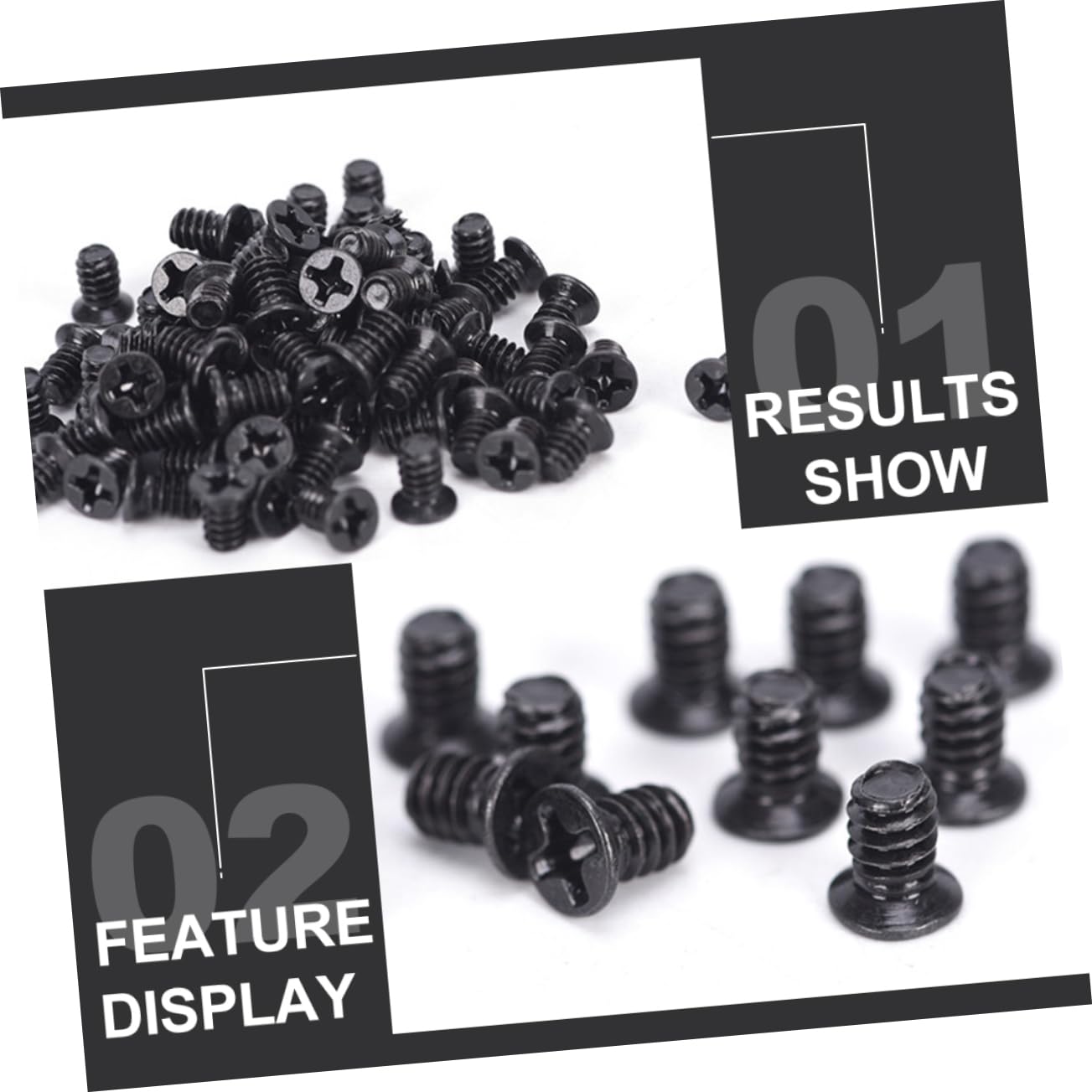 Hemobllo 300 Pcs Black Nickel HDD Screws - Hard Drive Screws for Computer, Hard Disk, Tray & Hot Swap Accessories | Durable Computer Supply for PC Builds, Servers & Data Centers