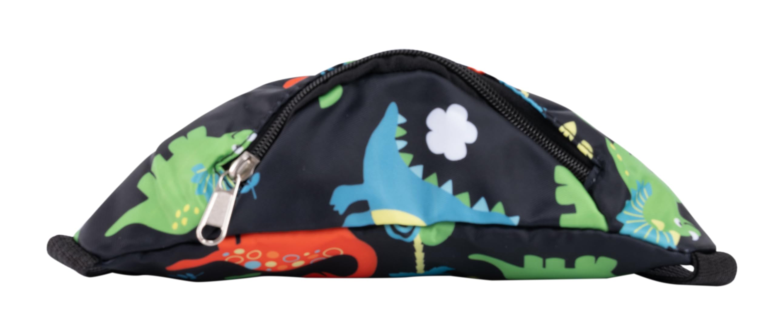 **Dinosaur Fanny Pack for Kids - Adjustable Crossbody Chest Bag for Boys & Girls Ages 3-11, Cute Nylon Shoulder Bag (Black Dinosaur Design) - Perfect for School, Travel & Outdoor Adventures**